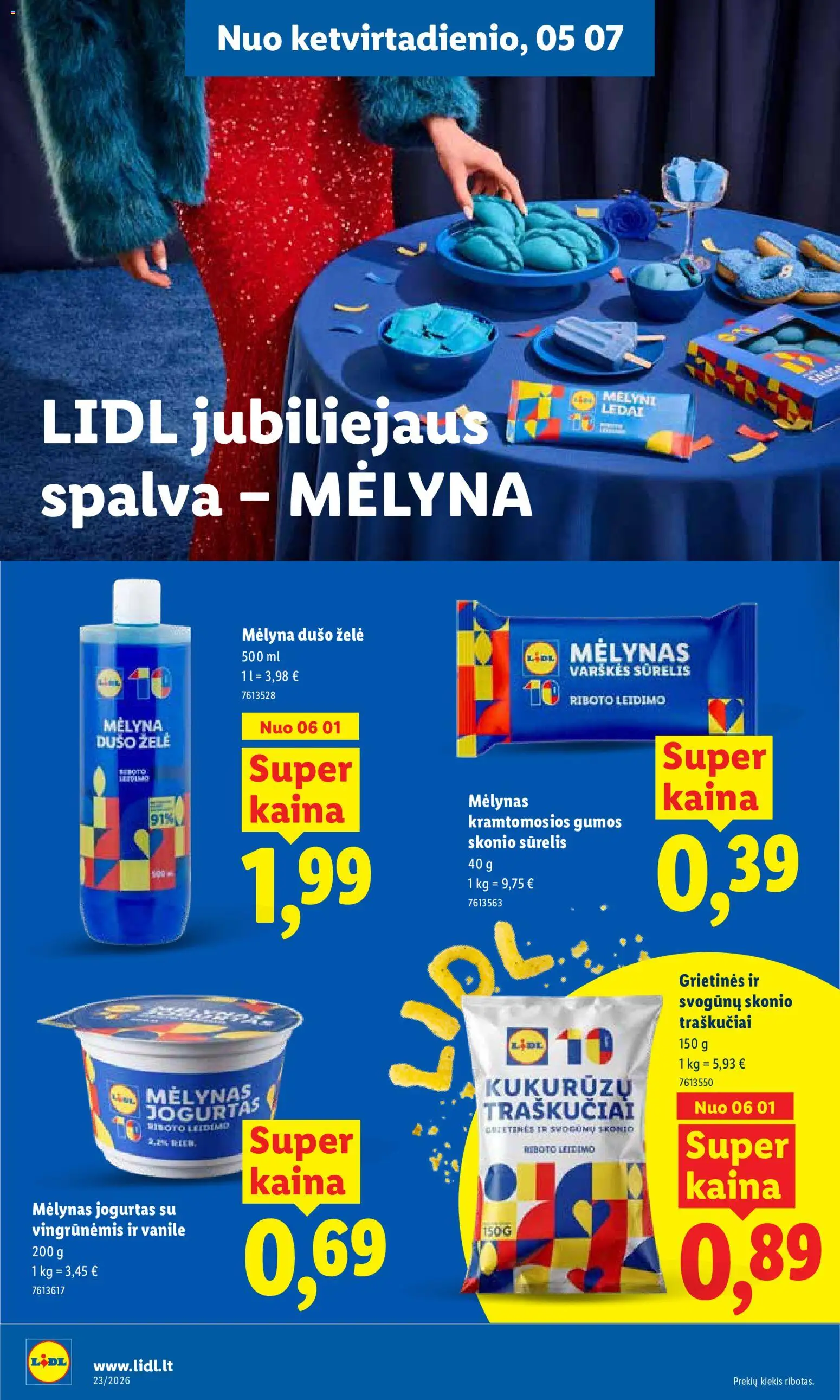 LIDL akcijos nuo 01.06.2026 | Puslapis: 2 | Prekių: Ledai, Sūrelis, Jogurtas, Dušo želė