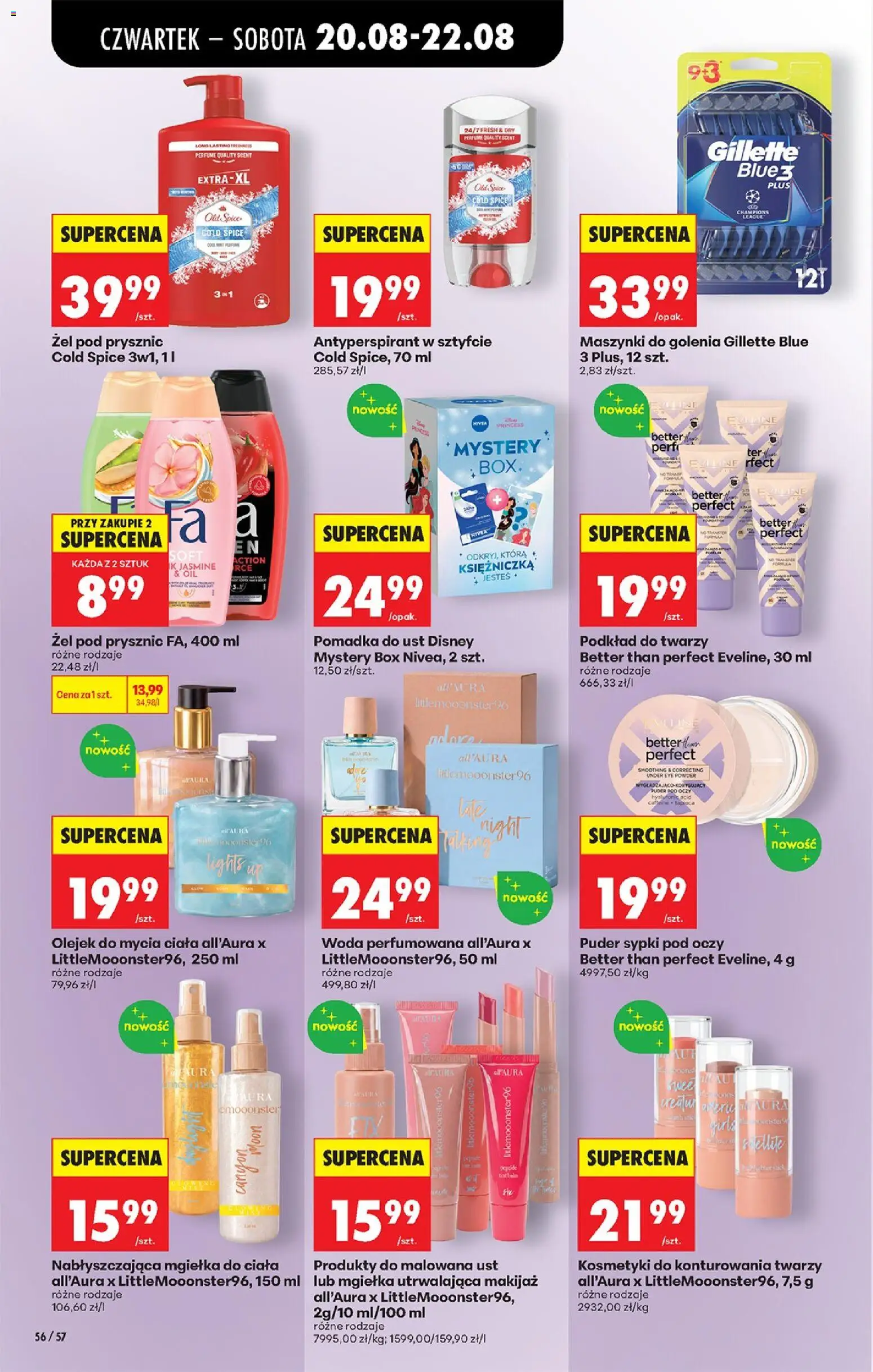 Biedronka gazetka od czwartku od 20.08.2026 | Strona: 74 | Produkty: Pomadka, Makijaż, Old spice, Woda