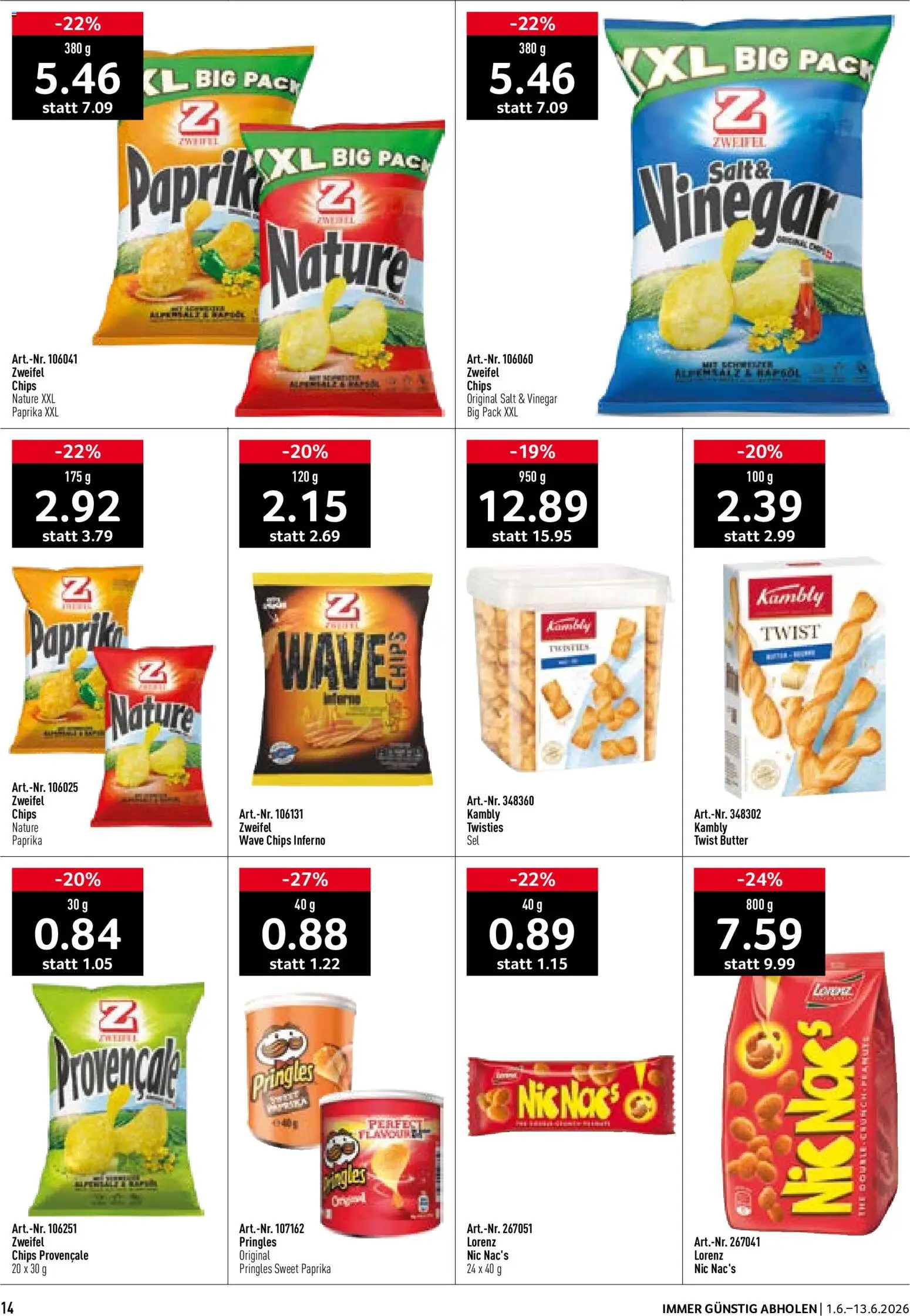 Prodega aktionen WM 2026 – gültig ab 01.06.2026 | Seite: 14 | Produkte: Butter, Chips