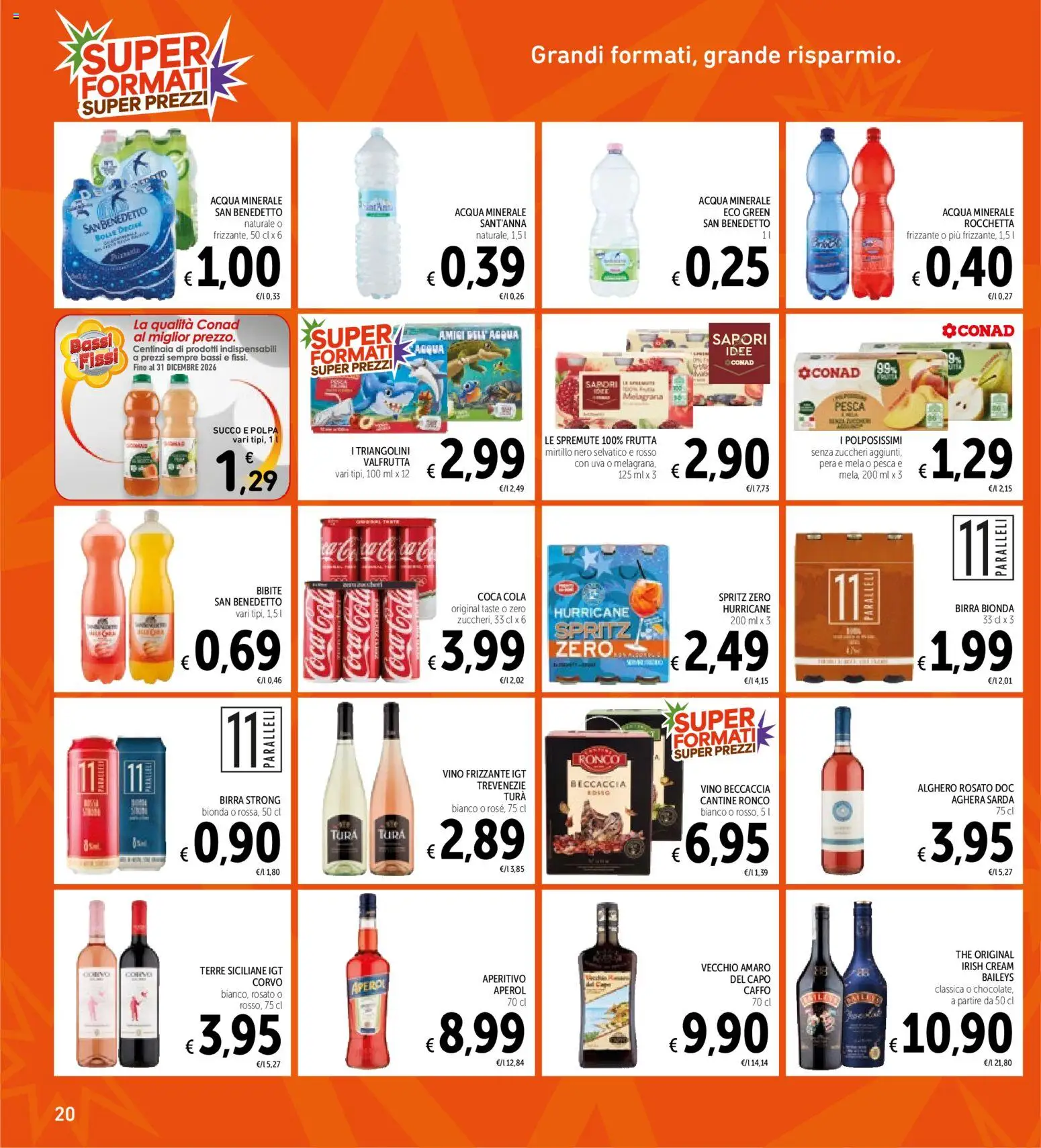 Volantino Spazio Conad del 20/10/2026 | Pagina: 20 | Prodotti: Vino, Pera, Aperol, Aperitivo