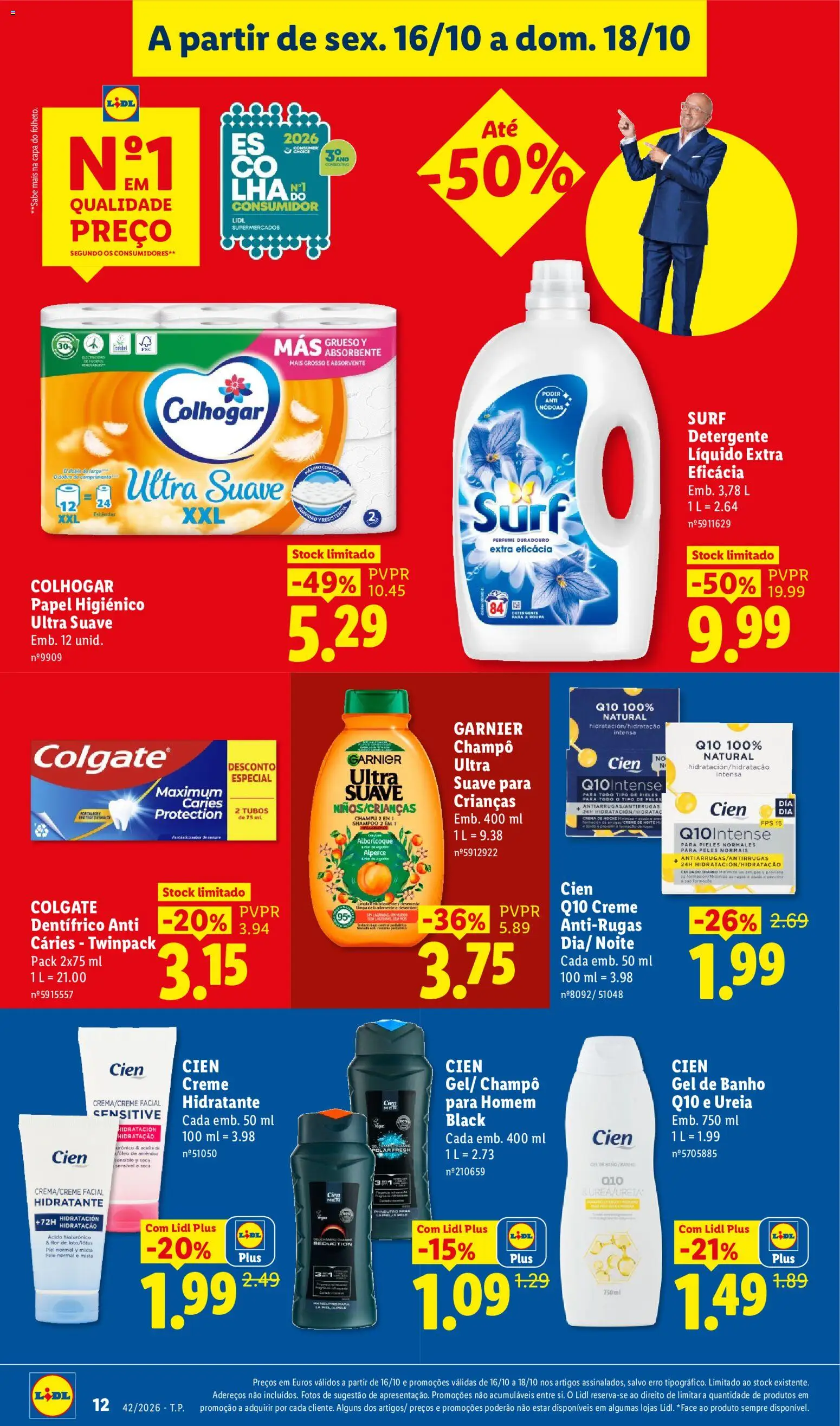 Lidl Promoções Fim de Semana │ válido de 16/10/2026 | Página: 12 | Produtos: Perfume, Gel de banho, Banho, Creme