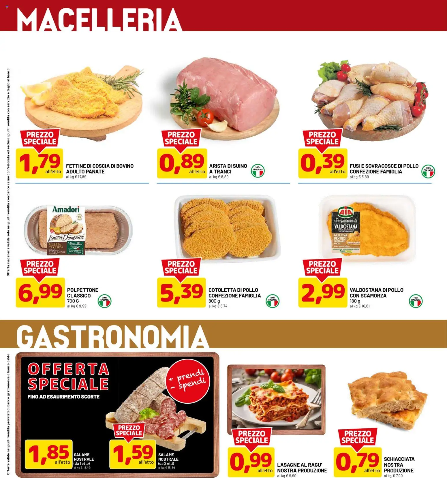 Volantino D Più del 31/08/2026 | Pagina: 4 | Prodotti: Bovino, Salame, Suino, Lasagne