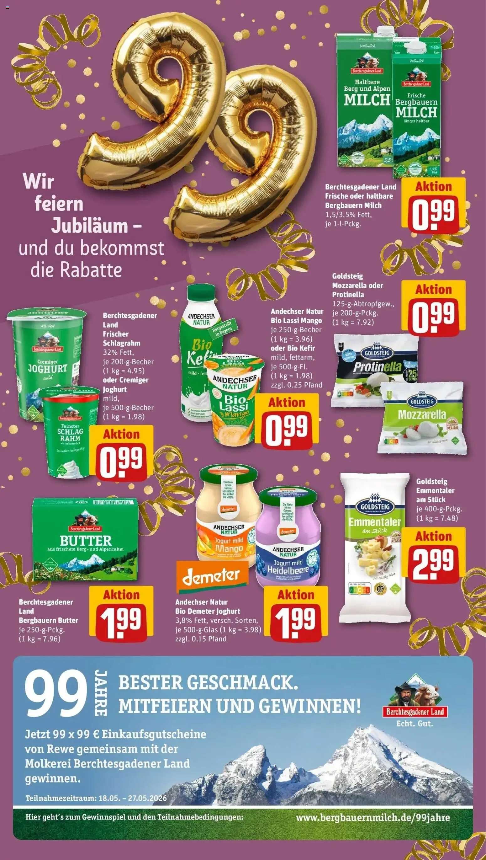 Rewe Prospekt München – gültig ab 17.05.2026 | Seite: 17 | Produkte: Kefir, Milch, Joghurt, Mozzarella