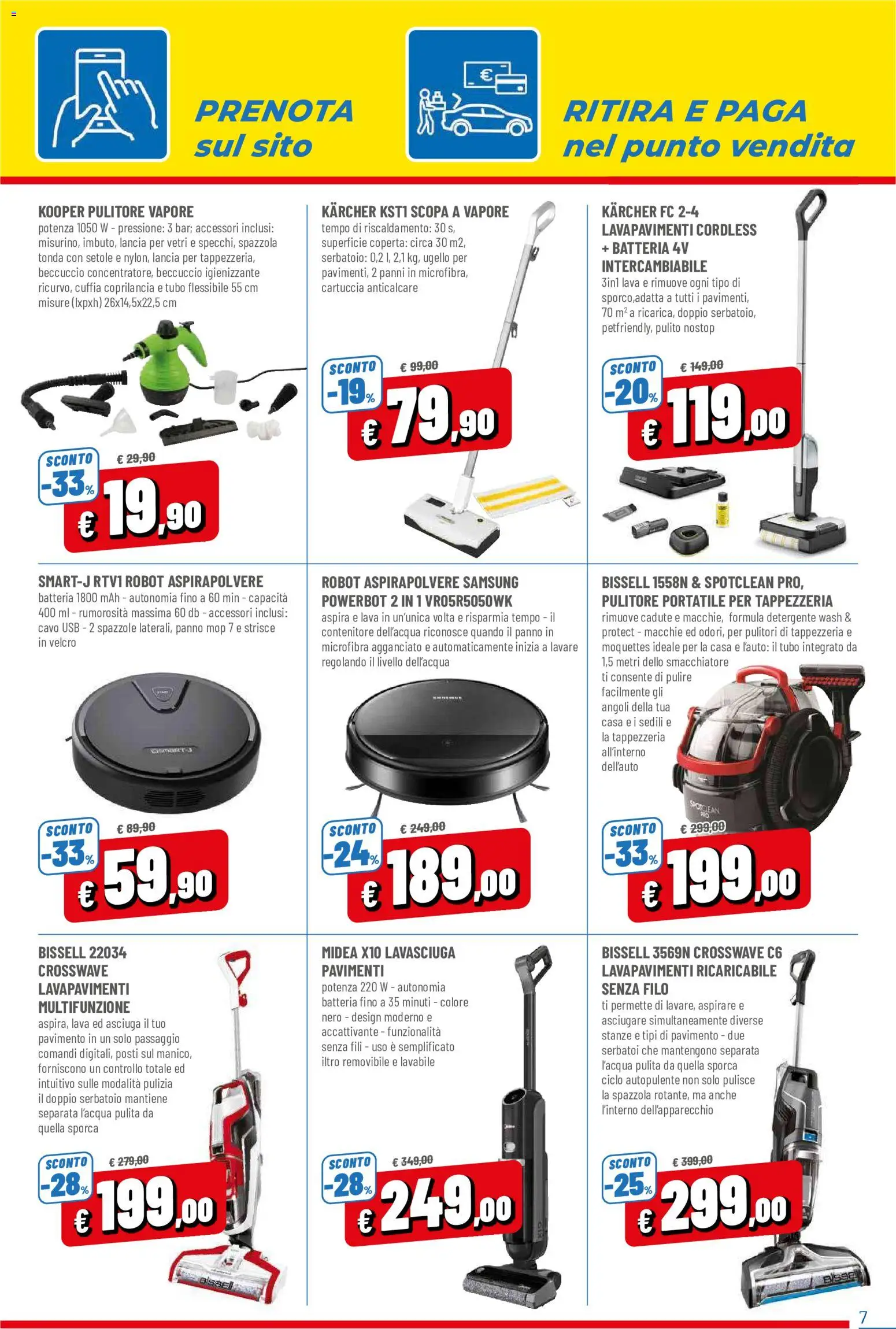 Volantino D Più del 01/10/2026 | Pagina: 7 | Prodotti: Lavasciuga, USB, Aspirapolvere, Robot