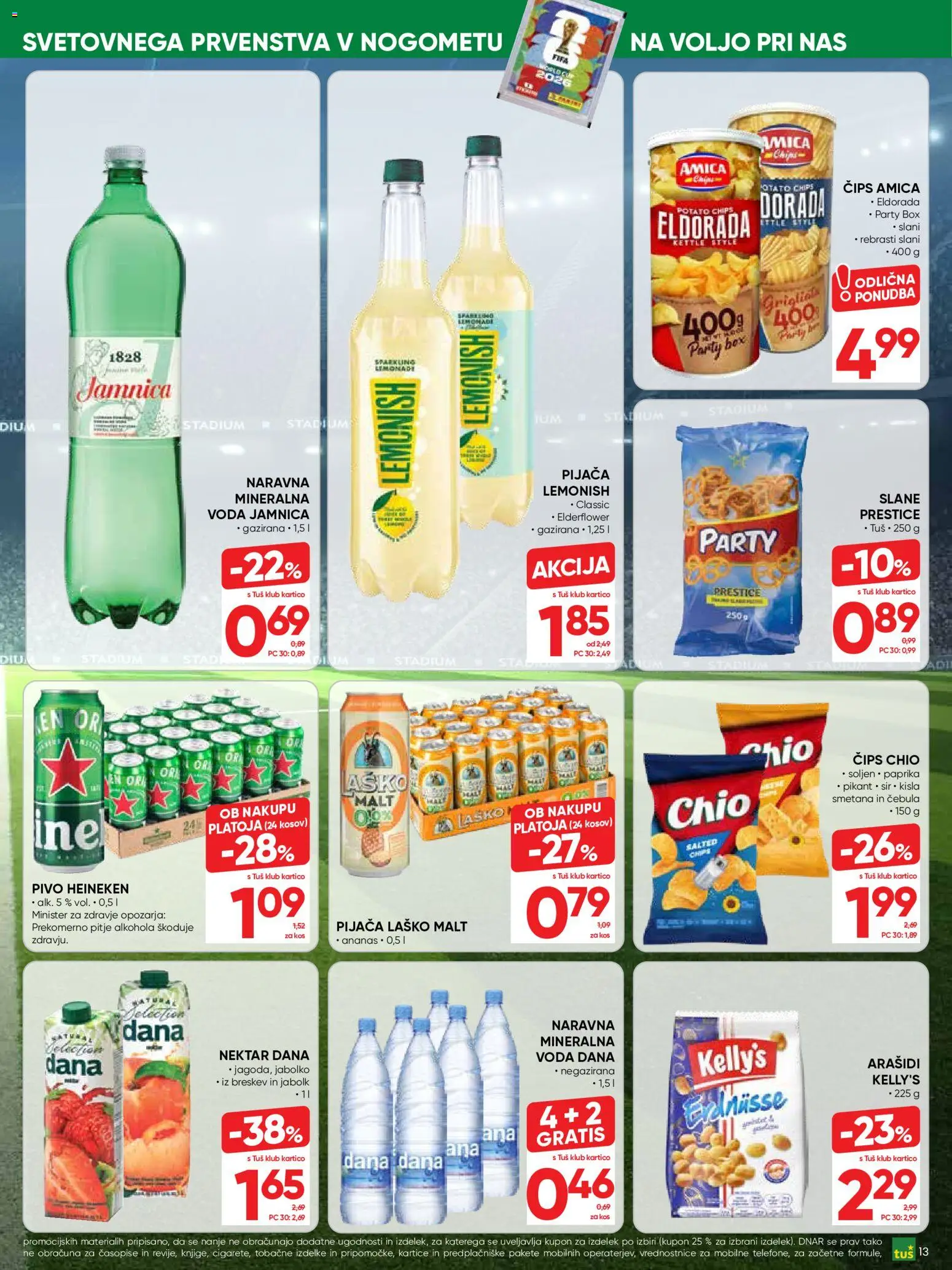 Novi Tuš katalog ponudbe – veljaven od 10.06.2026 | Stran: 13 | Izdelki: Falafel, Paprika, Kos, Sir