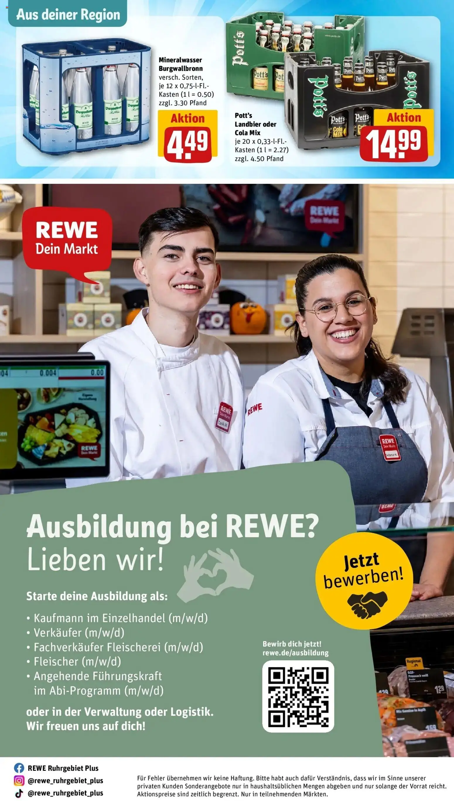 REWE Prospekt ab 17.08.2026 zum Blättern » Angebote | Seite: 32 | Produkte: Cola, Mineralwasser