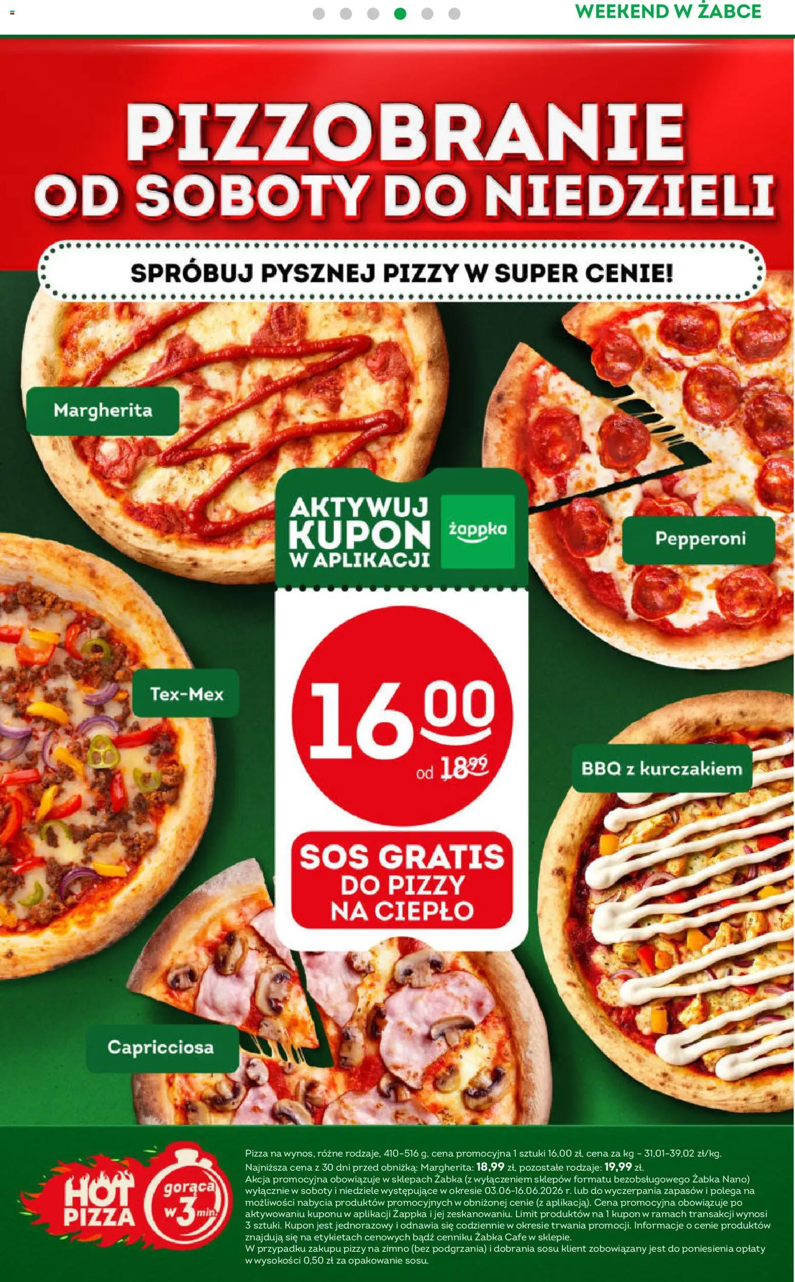 Żabka gazetka - Weekendowe promocje od 12.06.2026 | Strona: 5 | Produkty: Pizza, Sos