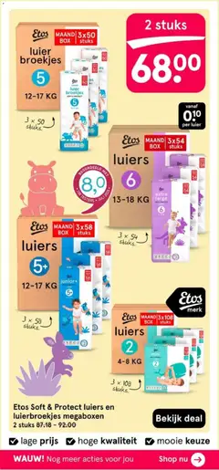 Etos folder - Voorbeeld van een folder van Etos, geldig van 19-10-2026 | Pagina: 56 | Producten: Kan, Kompressen, Zalf