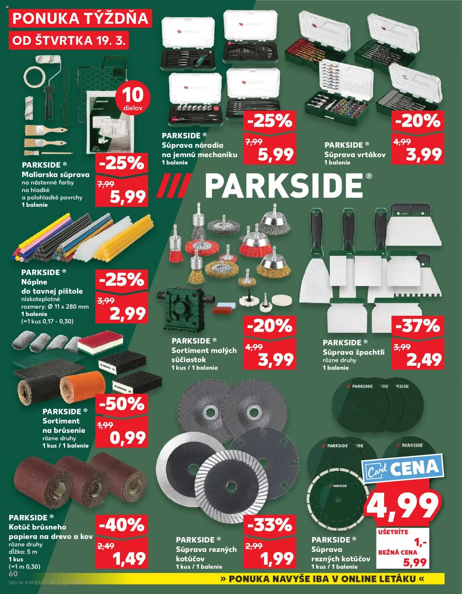 Nové Kaufland akcie – leták je platný od 19.03.2026 | Strana: 60 | Produkty: Parkside