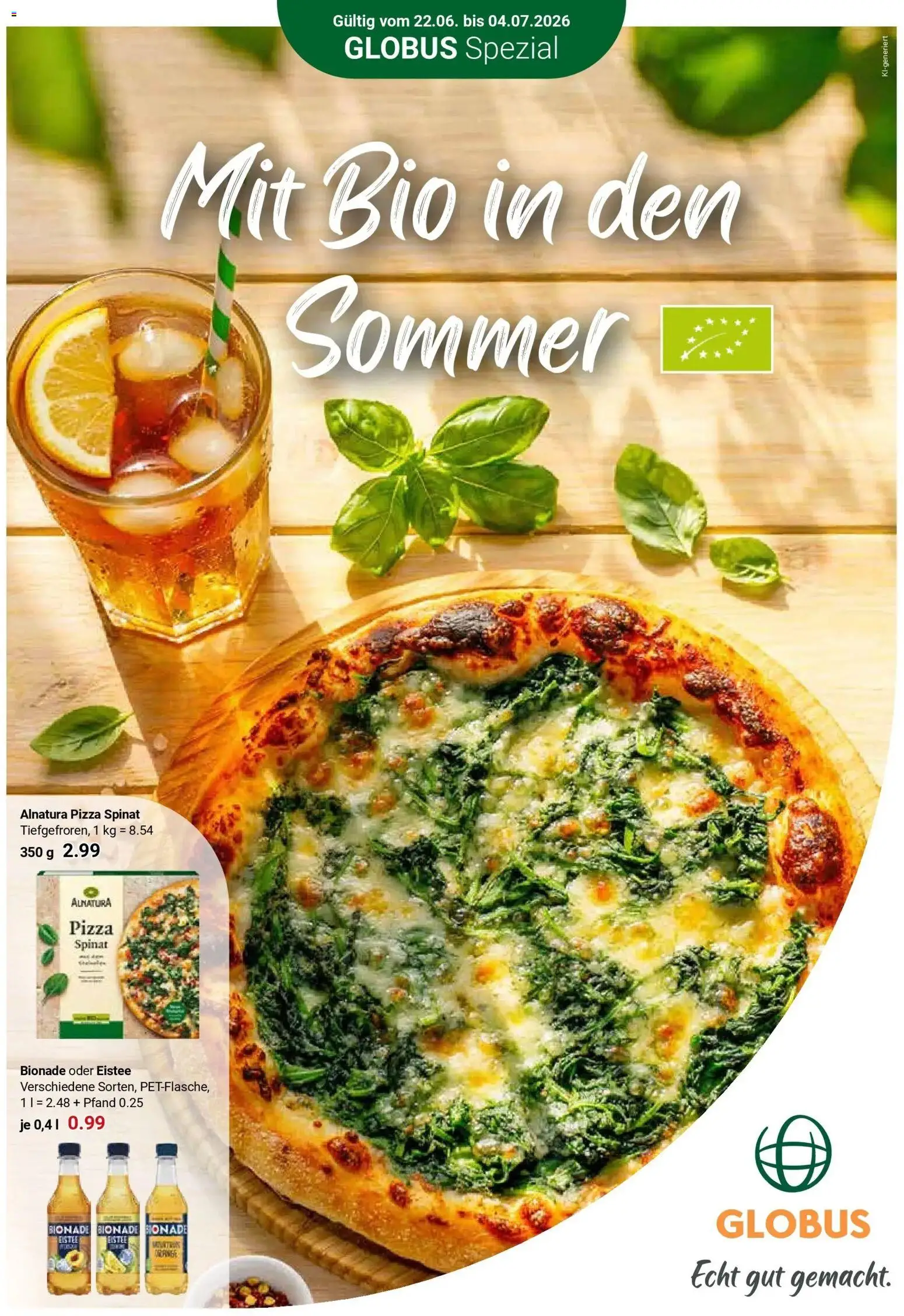 Globus Prospekt Saarlouis – gültig ab 21.06.2026 | Seite: 30 | Produkte: Bionade, Pizza