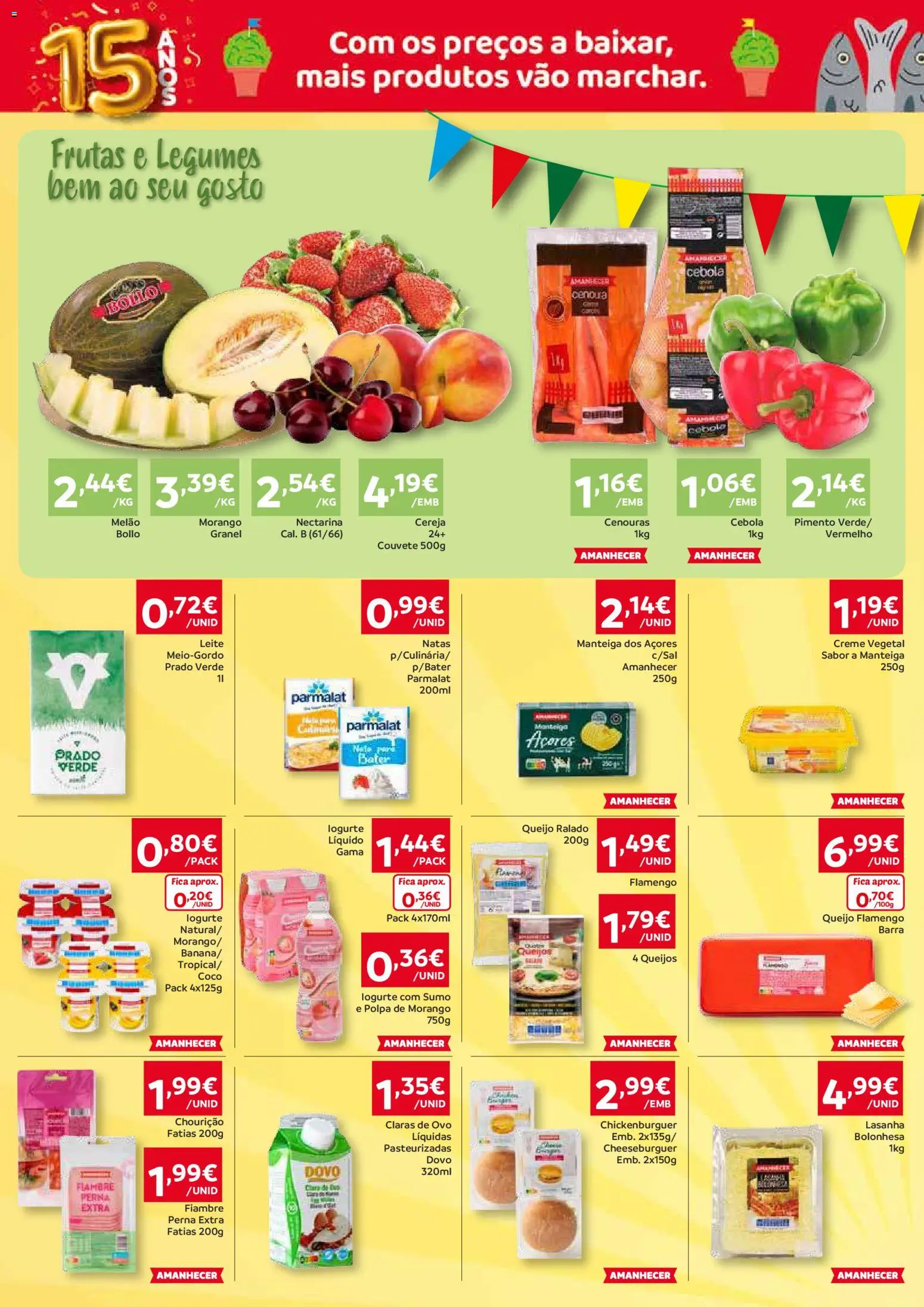 Amanhecer Folheto Madeira │ válido de 11.06.2026 | Página: 2 | Produtos: Lasanha, Cereja, Leite, Creme