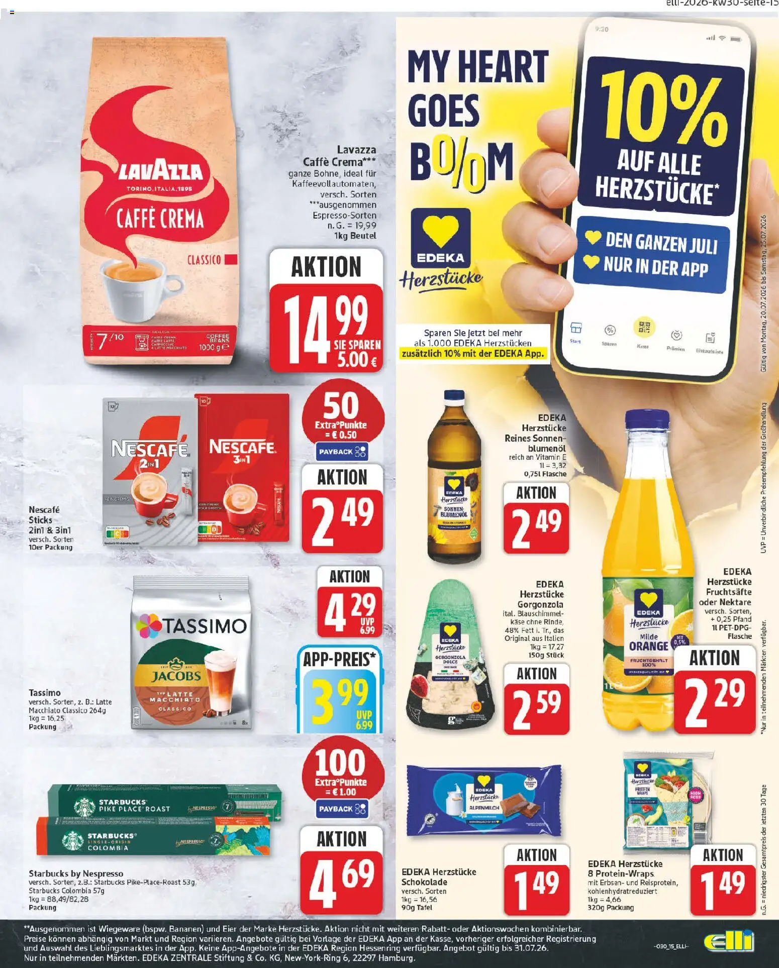 Elli Markt Prospekt – gültig ab 20.07.2026 | Seite: 15 | Produkte: Nescafe, Käse, Eier, Bananen