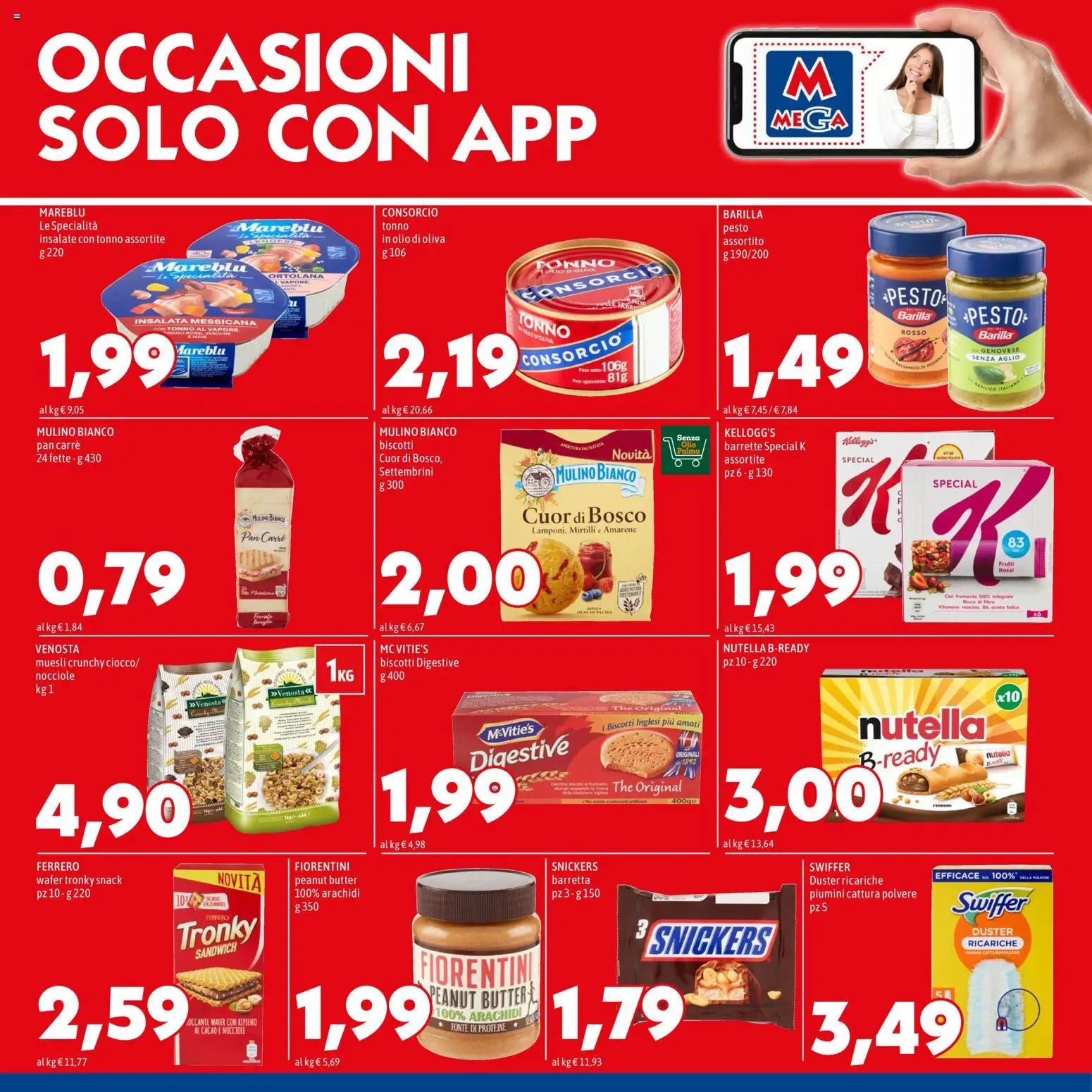 Volantino Mega del 17/09/2026 | Pagina: 8 | Prodotti: Muesli, Insalata, Nutella, Arachidi