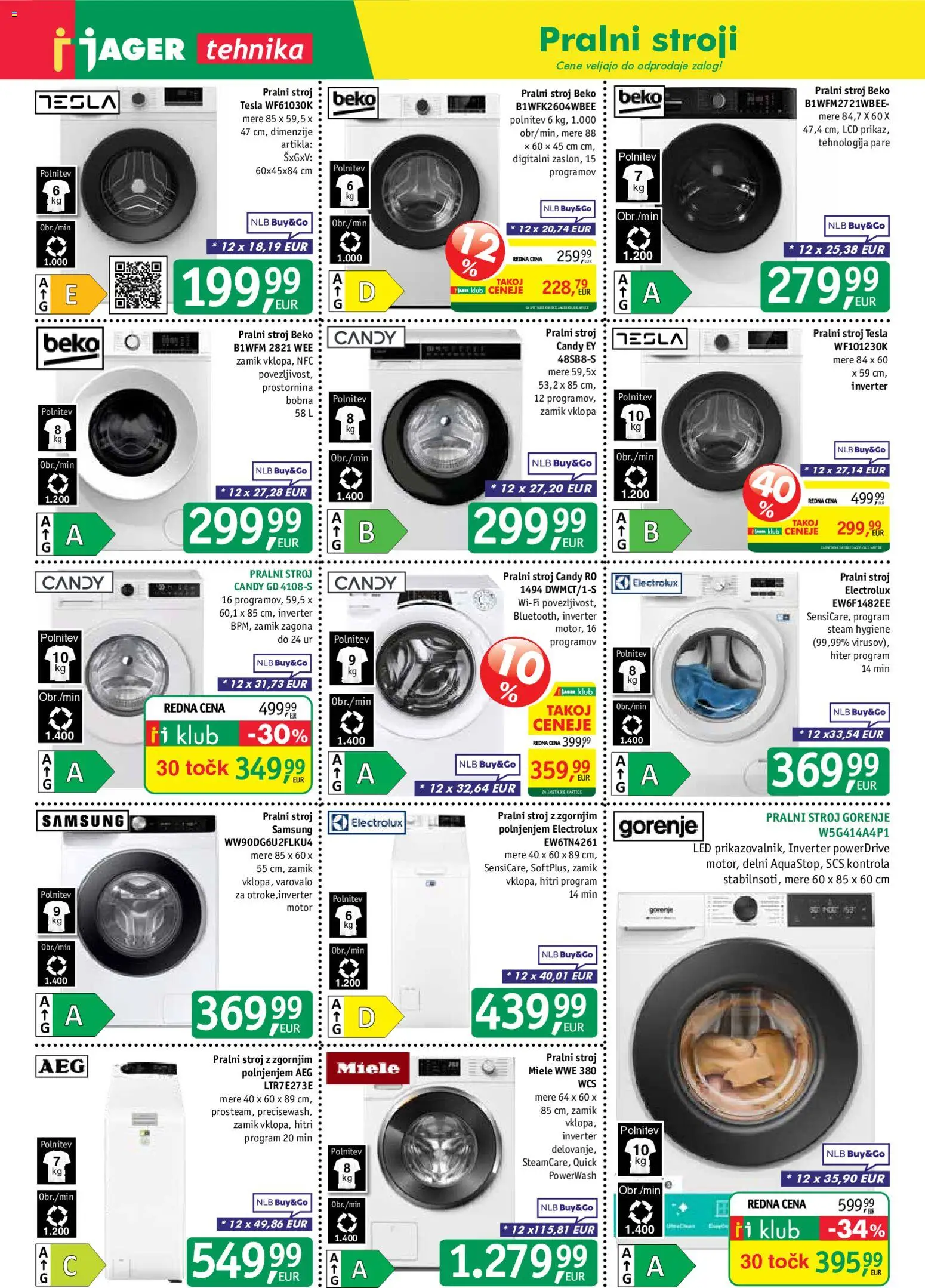 Novi Jager katalog ponudbe – veljaven od 22.07.2026 | Stran: 12 | Izdelki: Pralni stroj