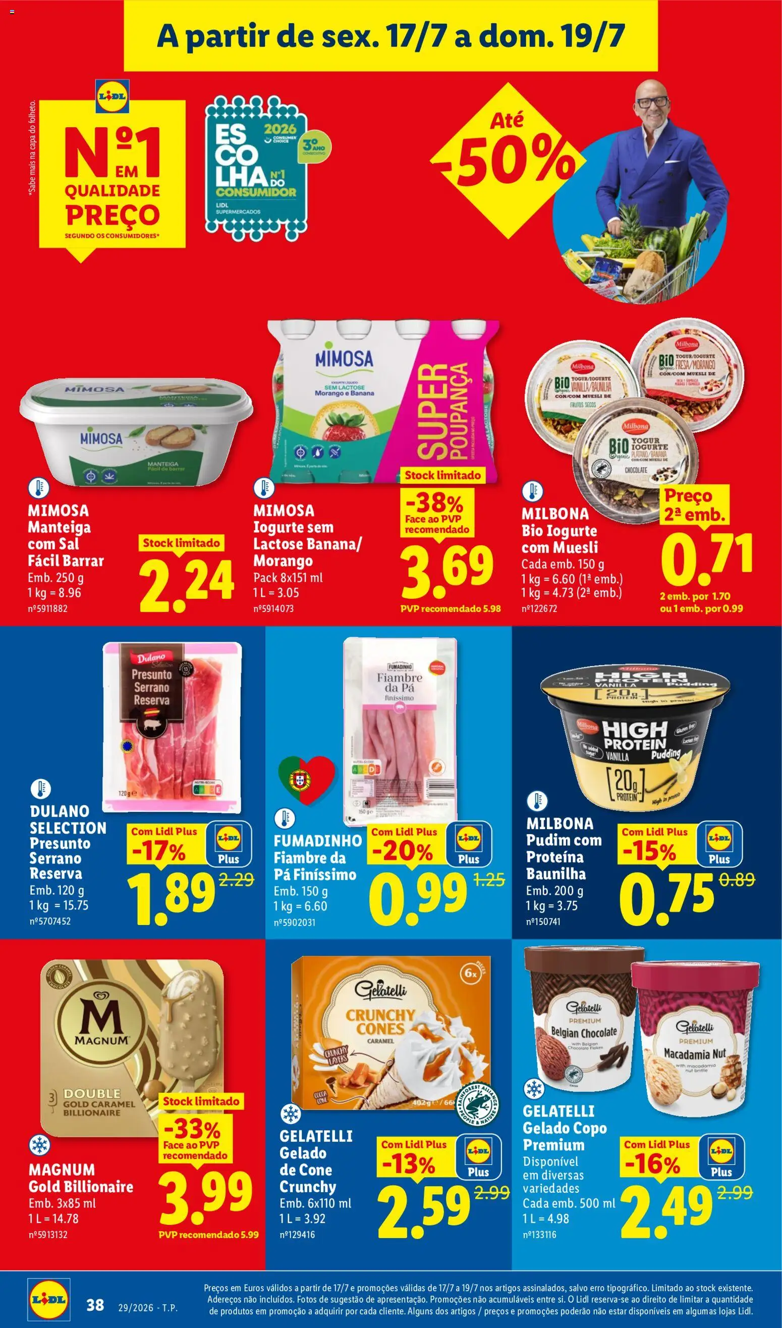 Lidl folheto │ válido de 13/07/2026 | Página: 36 | Produtos: Banana, Pudim, Gelado, Pá