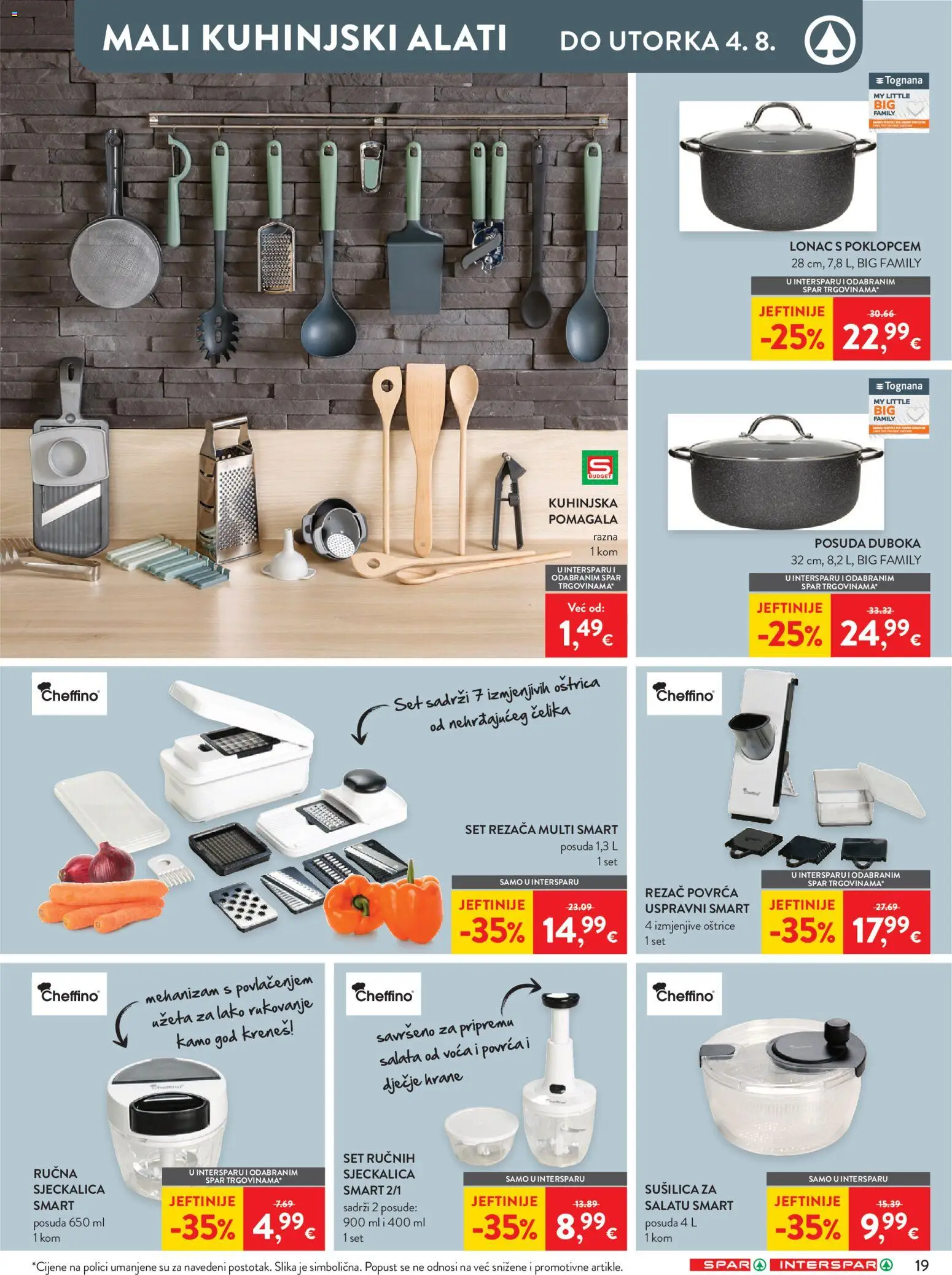 Spar katalog | vrijedi od 22.07.2026 | Stranica: 35 | Proizvodi: Salata, Sjeckalica, Lonac, Sušilica