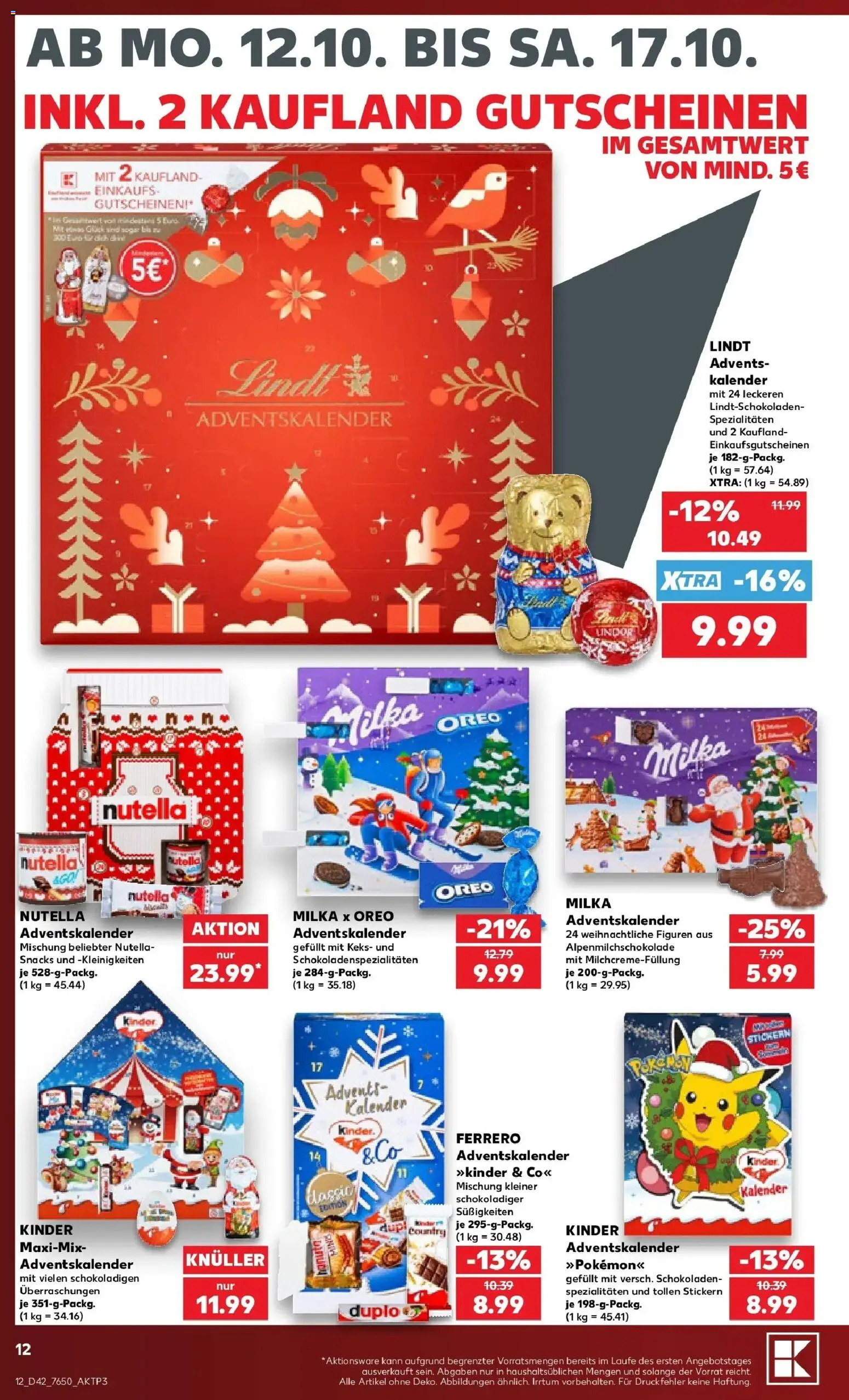 Prospekt Kaufland ab 12.10.2026 » Angebote Online zum Blättern | Seite: 16 | Produkte: Spezialitäten, Milka, Nutella, Süßigkeiten