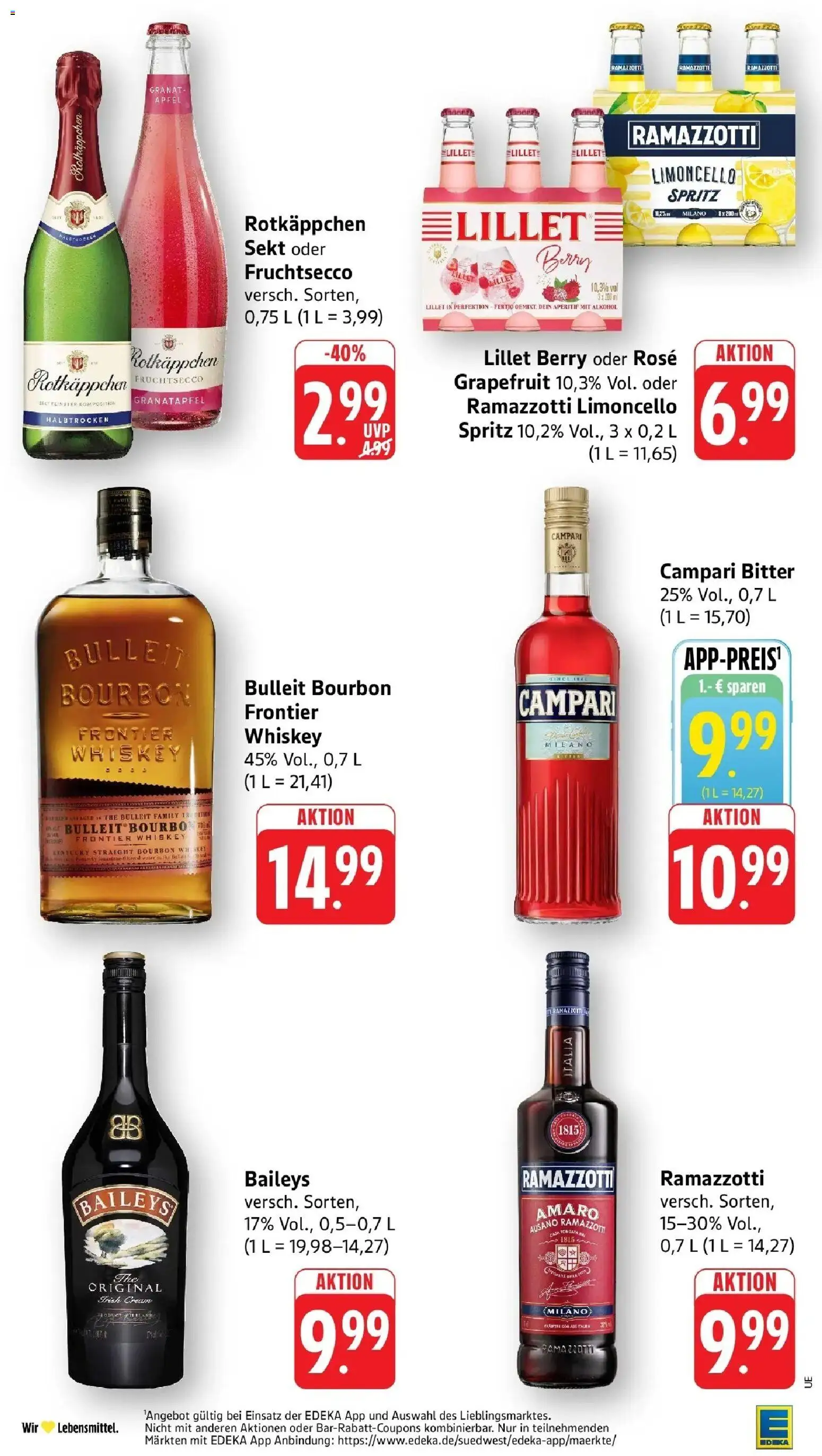 Edeka Prospekt Heilbronn-Sontheim (ab 28.09.2026) » Angebote Online | Seite: 33 | Produkte: Lillet, Baileys, Rotkäppchen, Ramazzotti