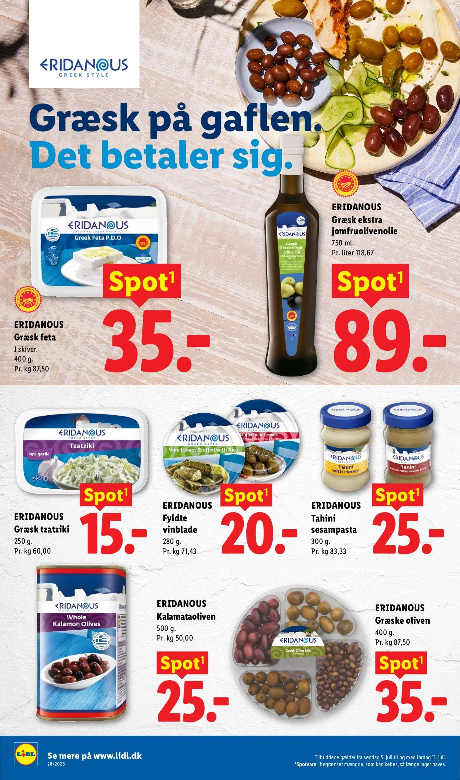 Lidl tilbudsavis – gyldig fra 05/07/2026 | Side: 26 | Produkter: Tzatziki, Oliven, Søm