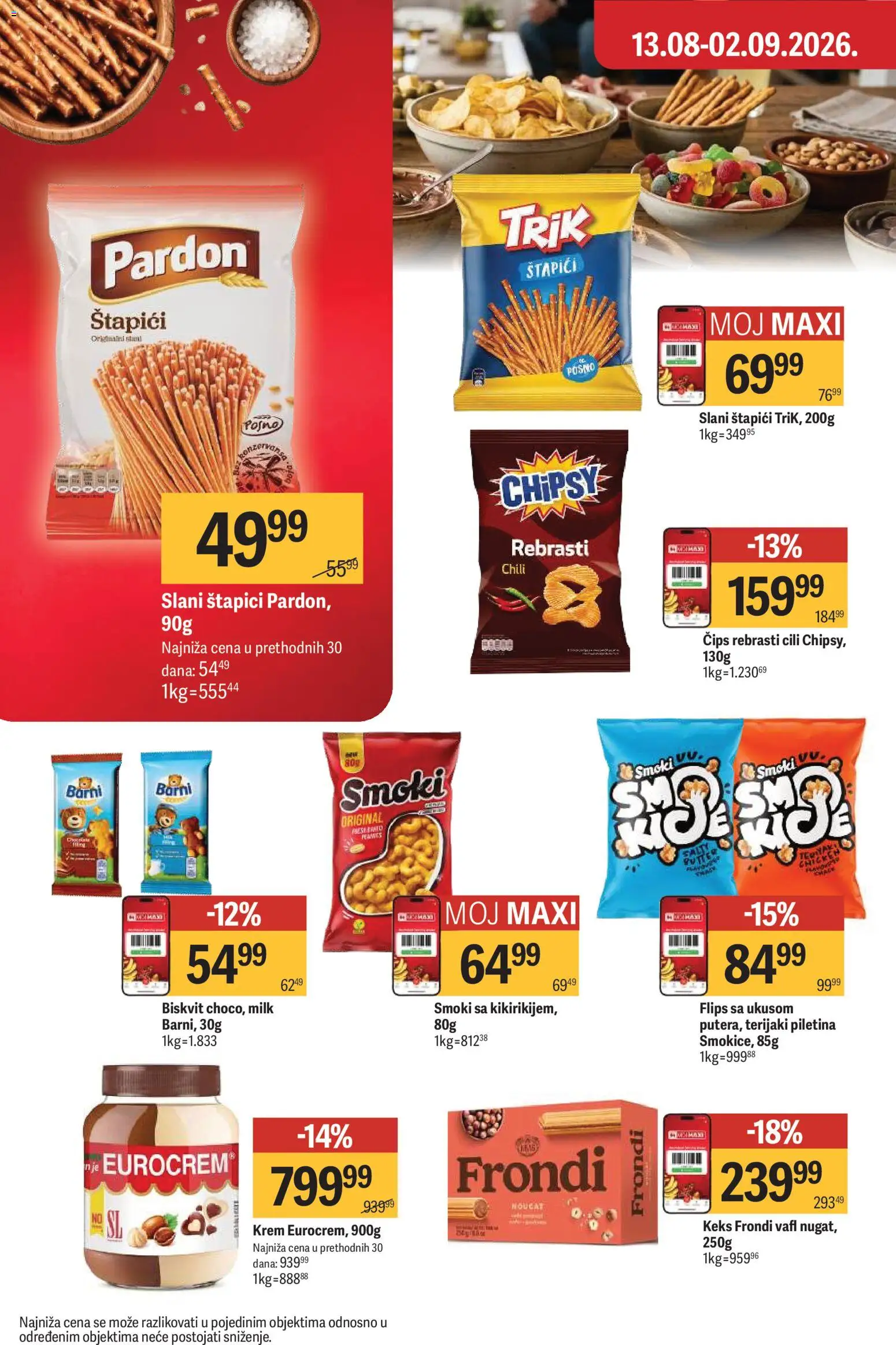 Maxi katalog - važi od 13.08.2026 | Strana: 41 | Proizvode: Čips, Keks, Slani štapići, Krem