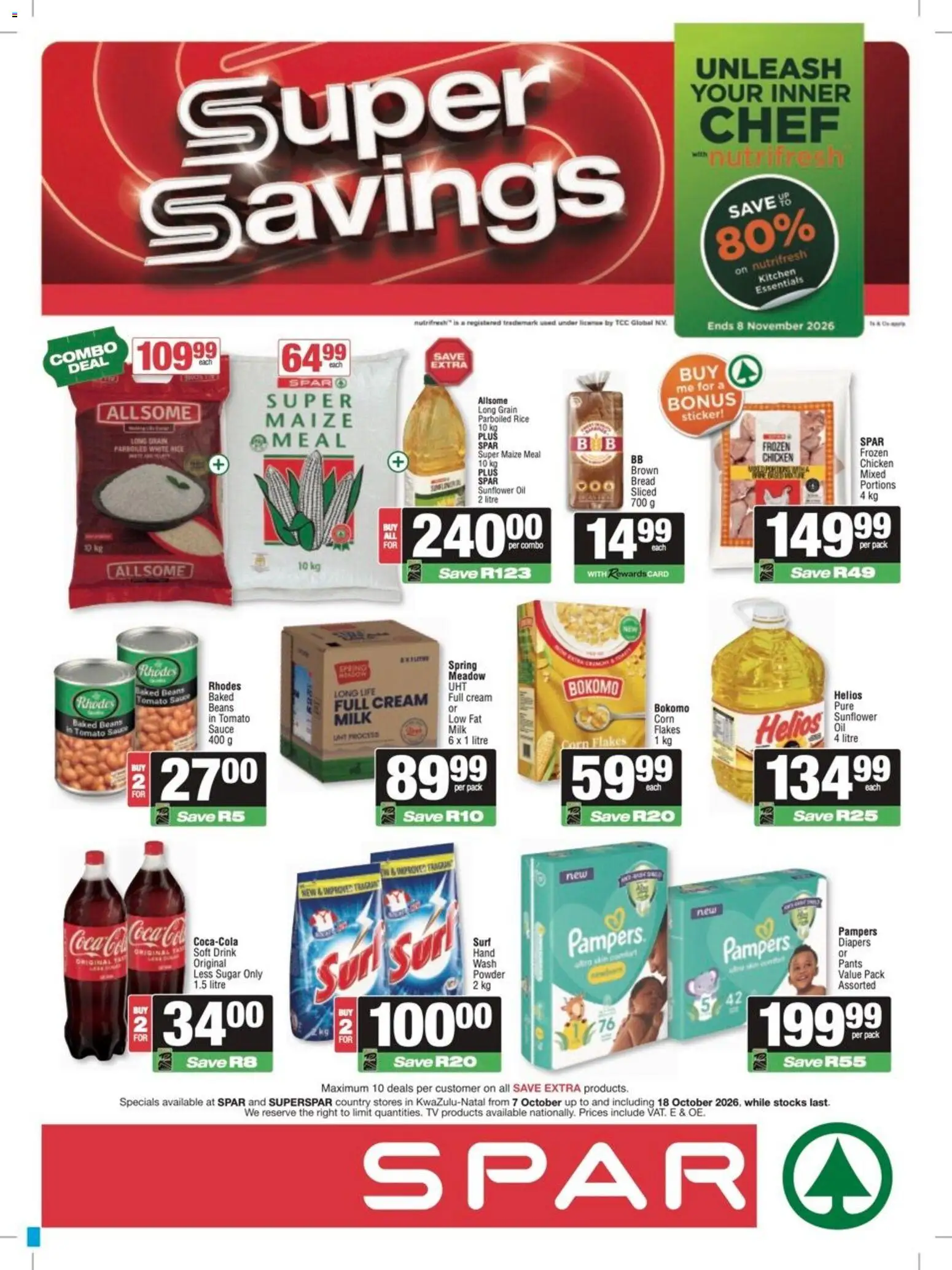 Spar Wednesday, October 7 Fresh Picks