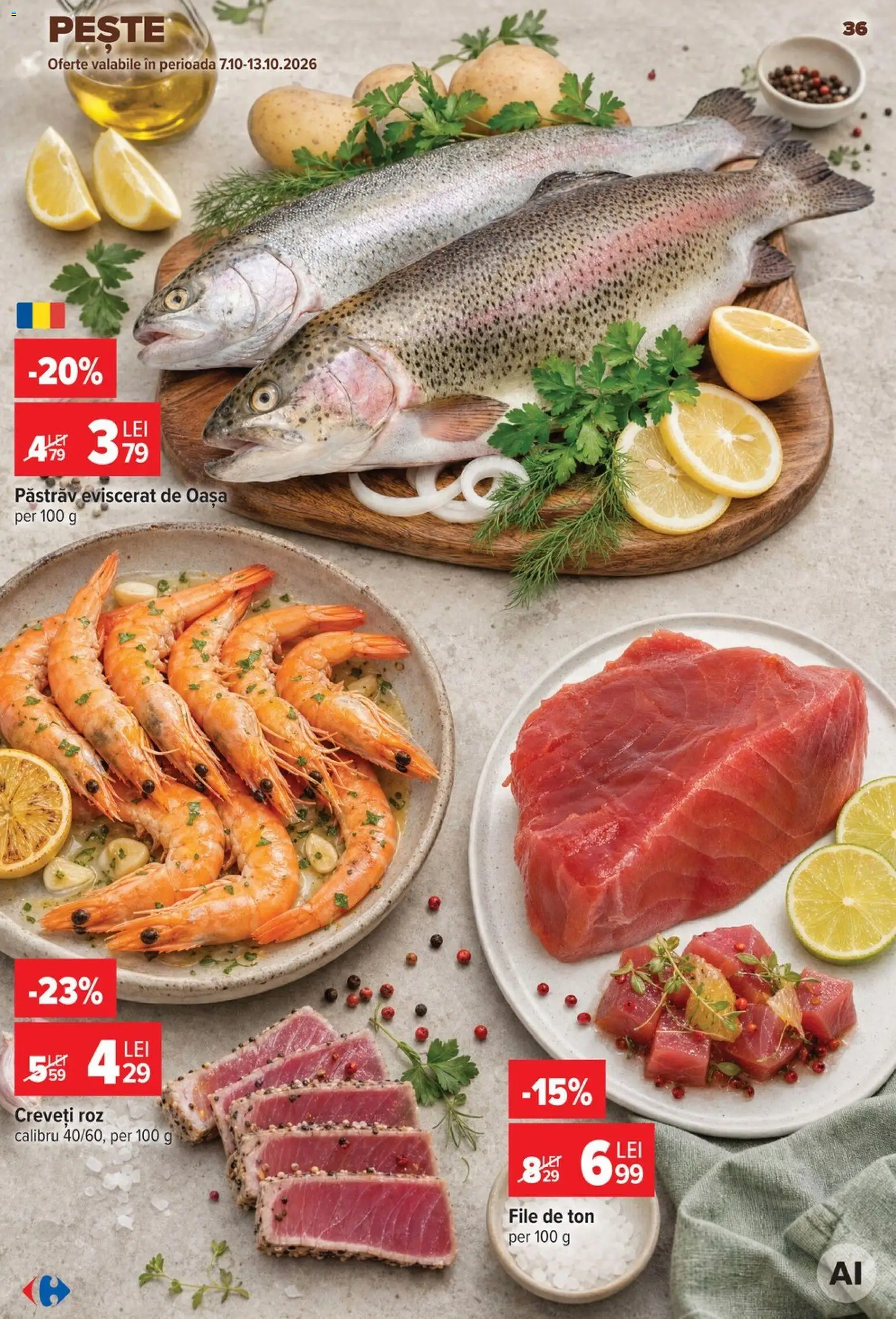 Noul catalog Carrefour – valabil de la 30.09.2026 | Pagină: 36 | Produse: Spata de porc, Vită, Masă, Mici