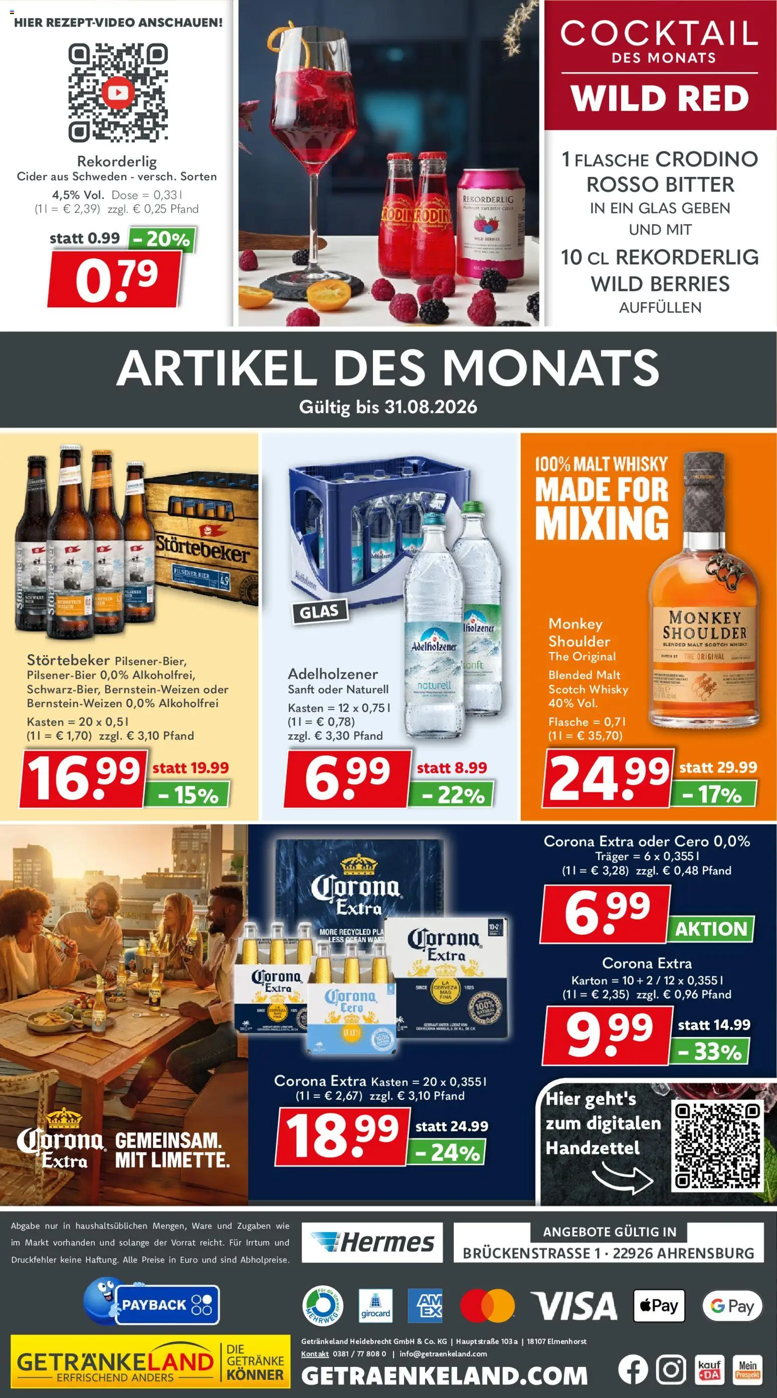 Getränkeland Prospekt Berlin – gültig ab 17.08.2026 | Seite: 10 | Produkte: Whisky, Bier, Adelholzener