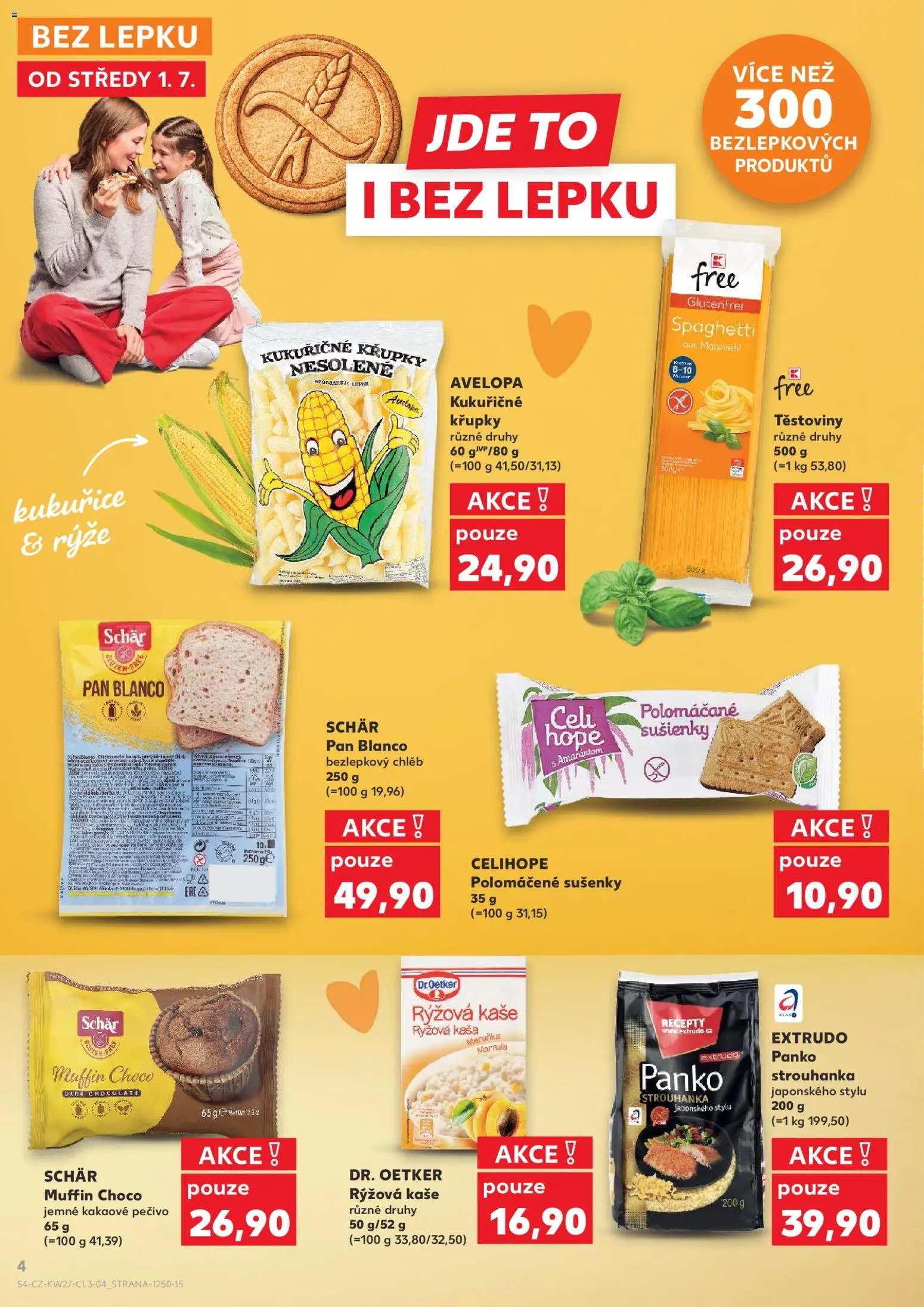 Kaufland leták - Praha 8 od 01.07.2026 | Strana: 4 | Produkty: Chléb, Bezlepkový chléb, Kaše, Křupky