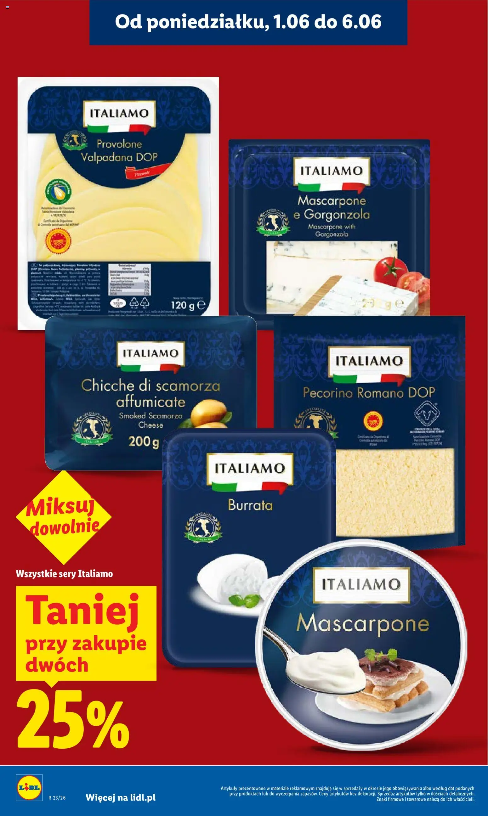 Lidl Polsko leták od 05.06.2026 | Strana: 16 | Produkty: Pecorino, Gorgonzola, Provolone, Pecorino Romano