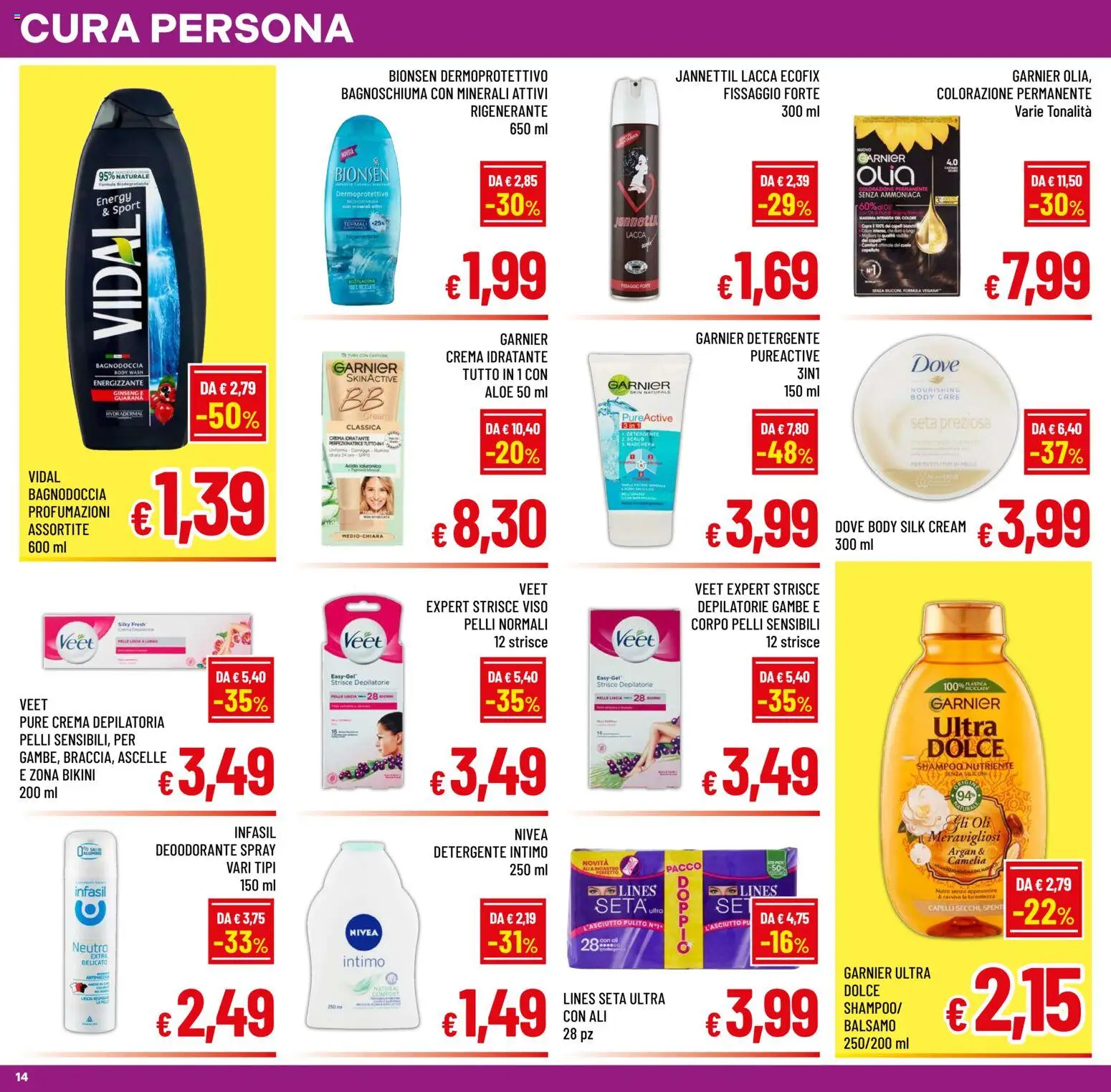 Volantino A&O del 19/08/2026 | Pagina: 14 | Prodotti: Strisce, Maschera, Detergente intimo, Bikini