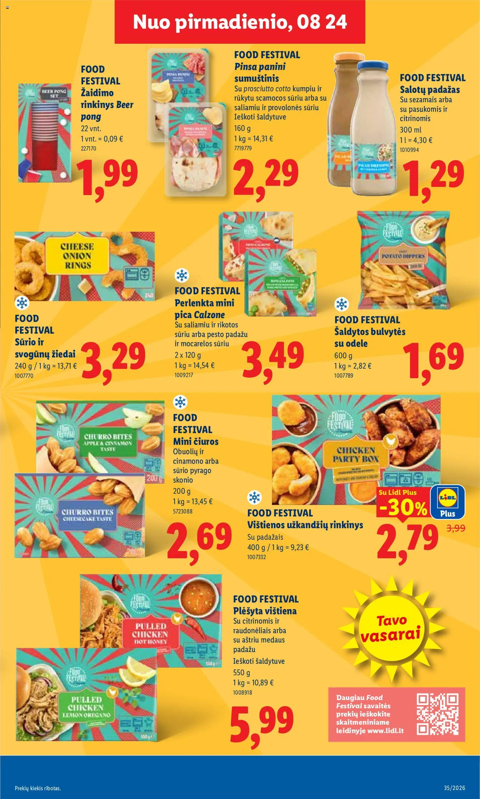 LIDL akcijos nuo 2026.08.24 | Puslapis: 19 | Prekių: Vištienos, Pica, Vištiena, Padažas