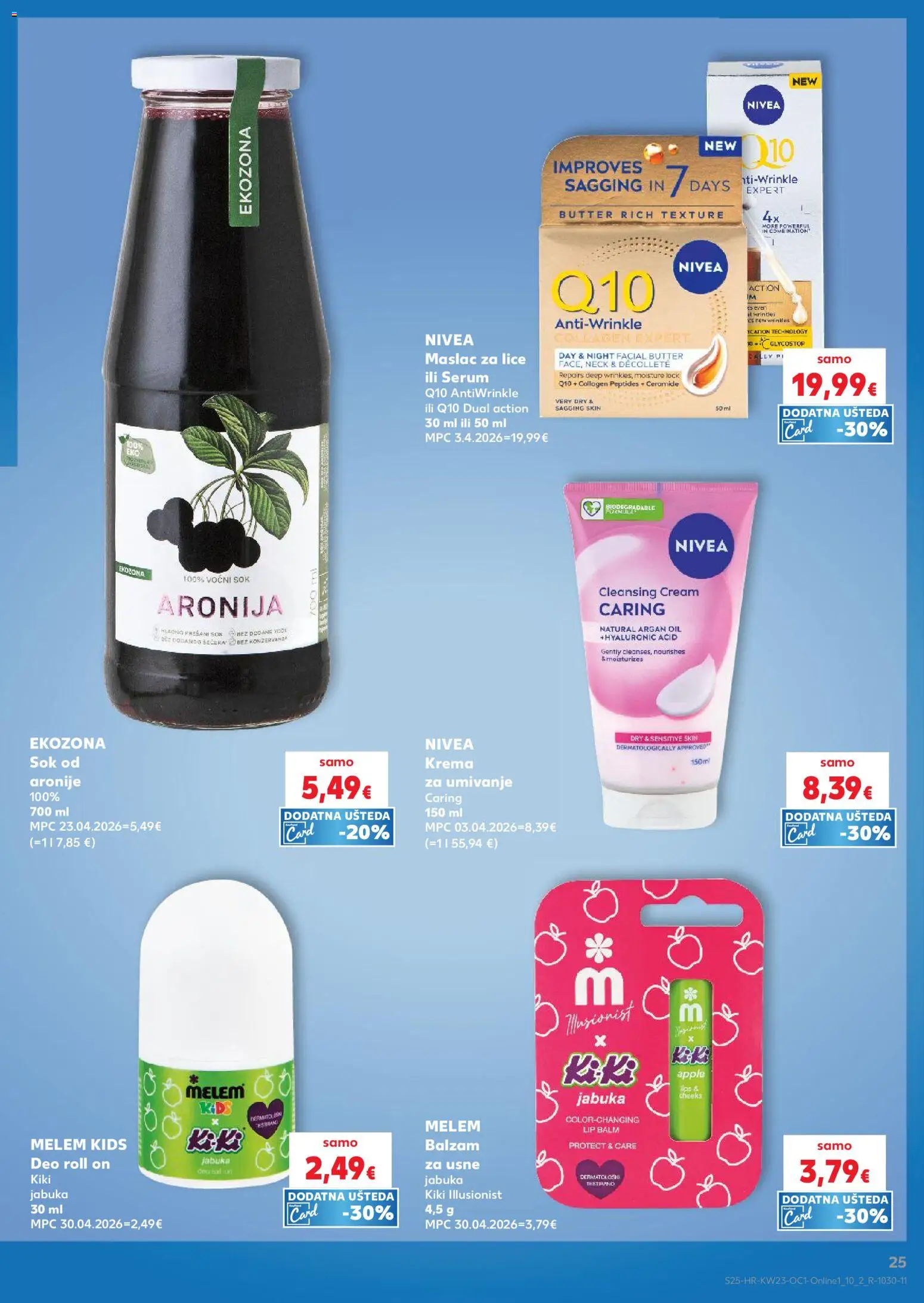 Kaufland katalog | vrijedi od 03.06.2026 | Stranica: 25 | Proizvodi: Maslac, Sok, Nivea, Jabuka