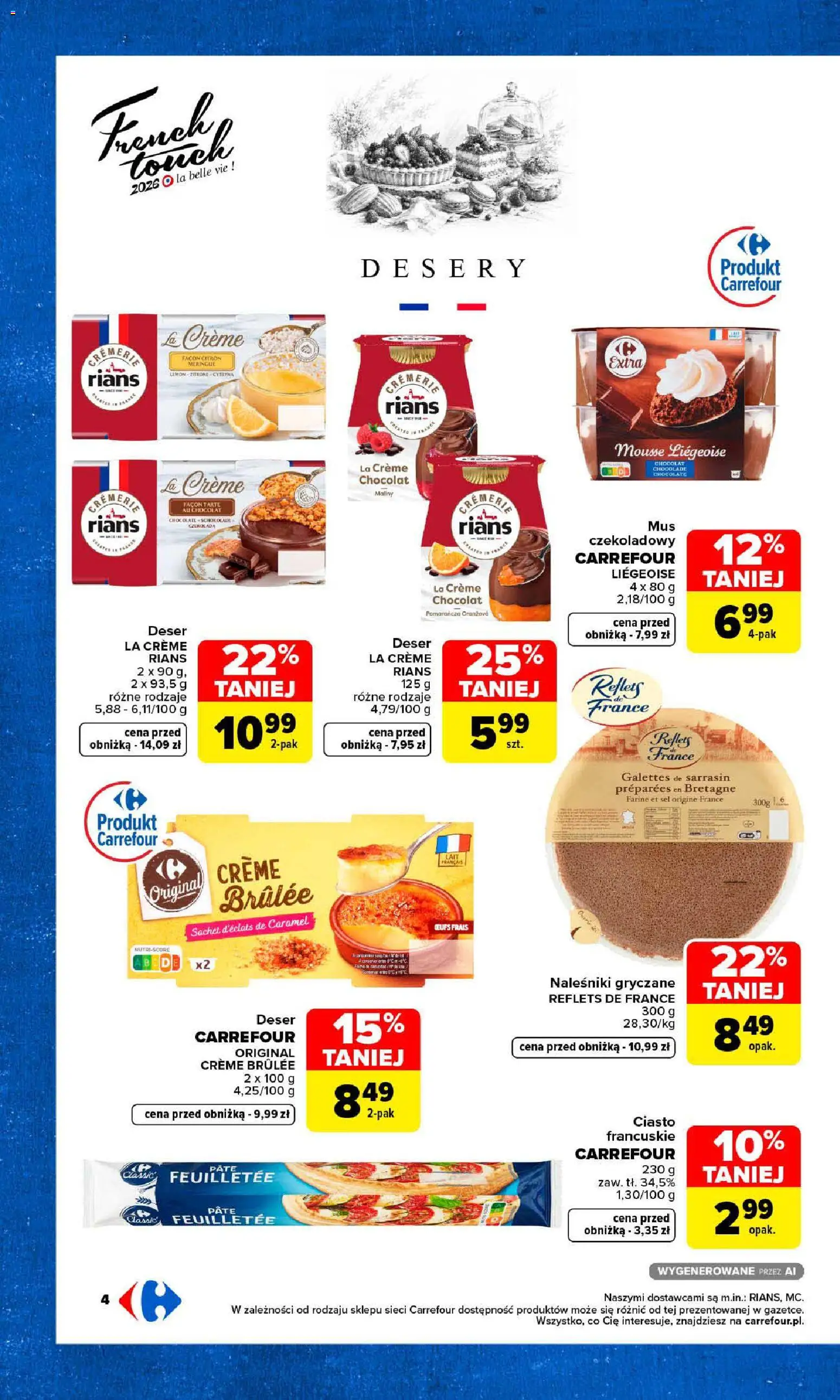 Carrefour gazetka - Przystanek Francia od 19.10.2026 | Strona: 6 | Produkty: Cytryna, Crème brûlée, Maliny, Ciasto francuskie
