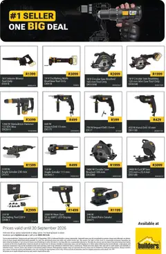 Builders specials catalogue – valid from 01/08/2026 | Page: 2 | Products: Grinder, Drill, Hammer, Angle grinder