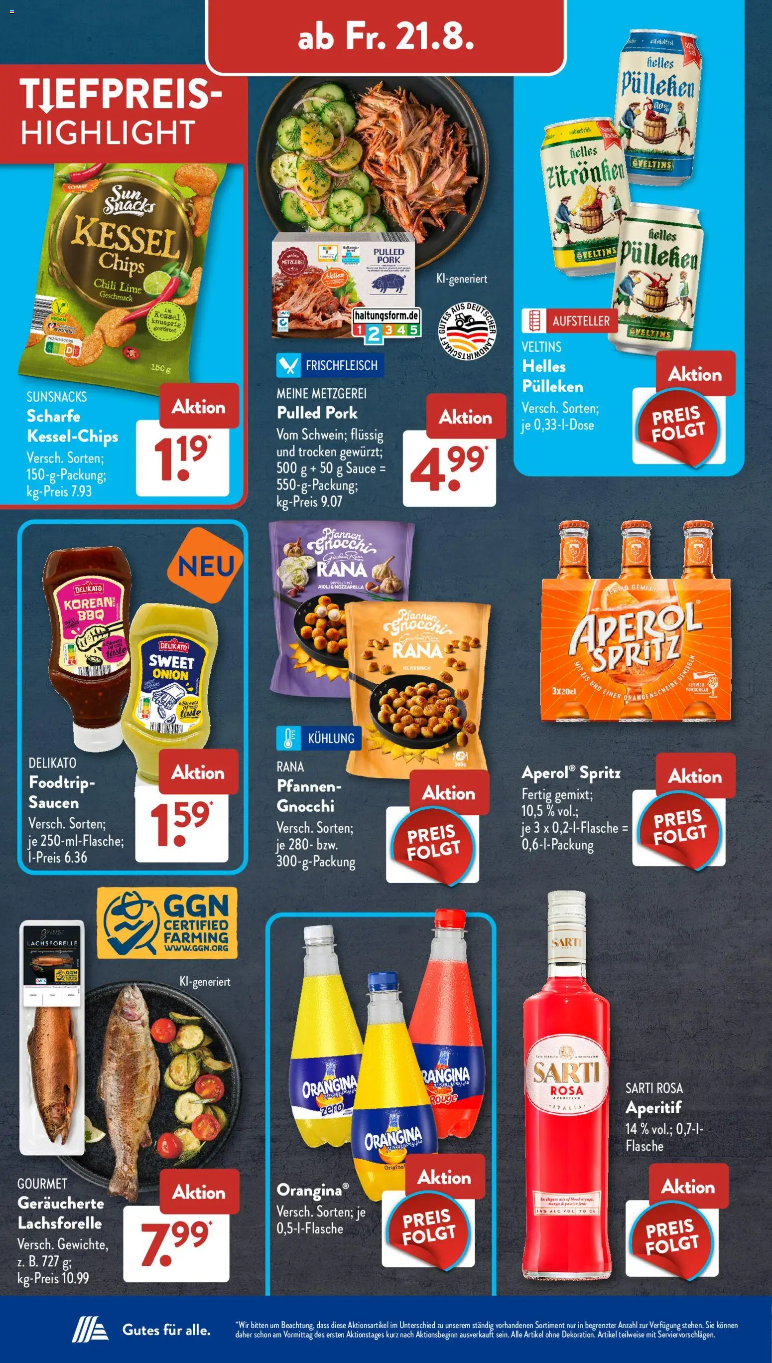 Aldi Süd Prospekt – gültig ab 17.08.2026 | Seite: 13 | Produkte: Mozzarella, Rouge, Aperol, Eis