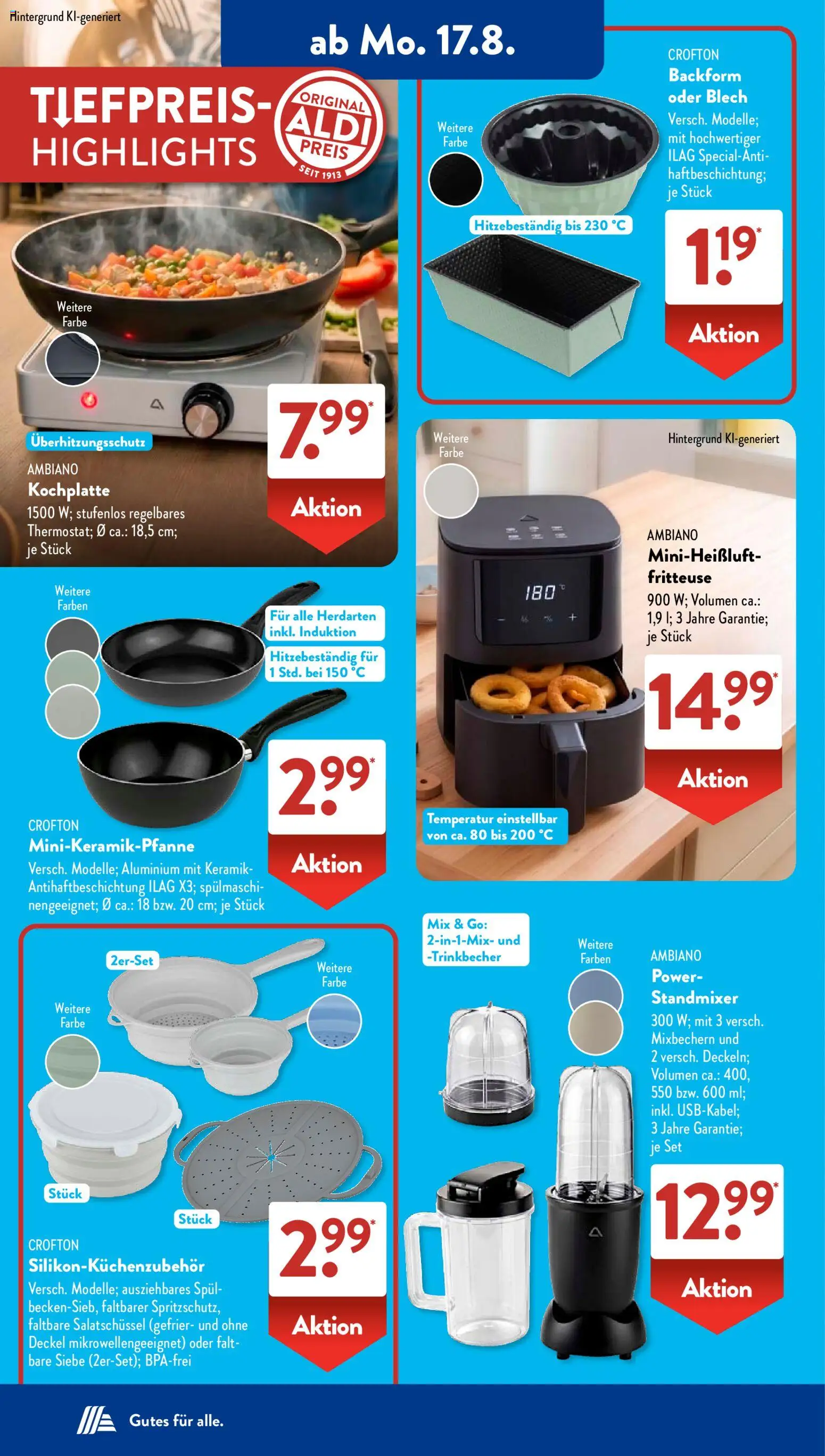 Aldi Süd Prospekt – gültig ab 17.08.2026 | Seite: 13 | Produkte: Mozzarella, Rouge, Chips, Eis