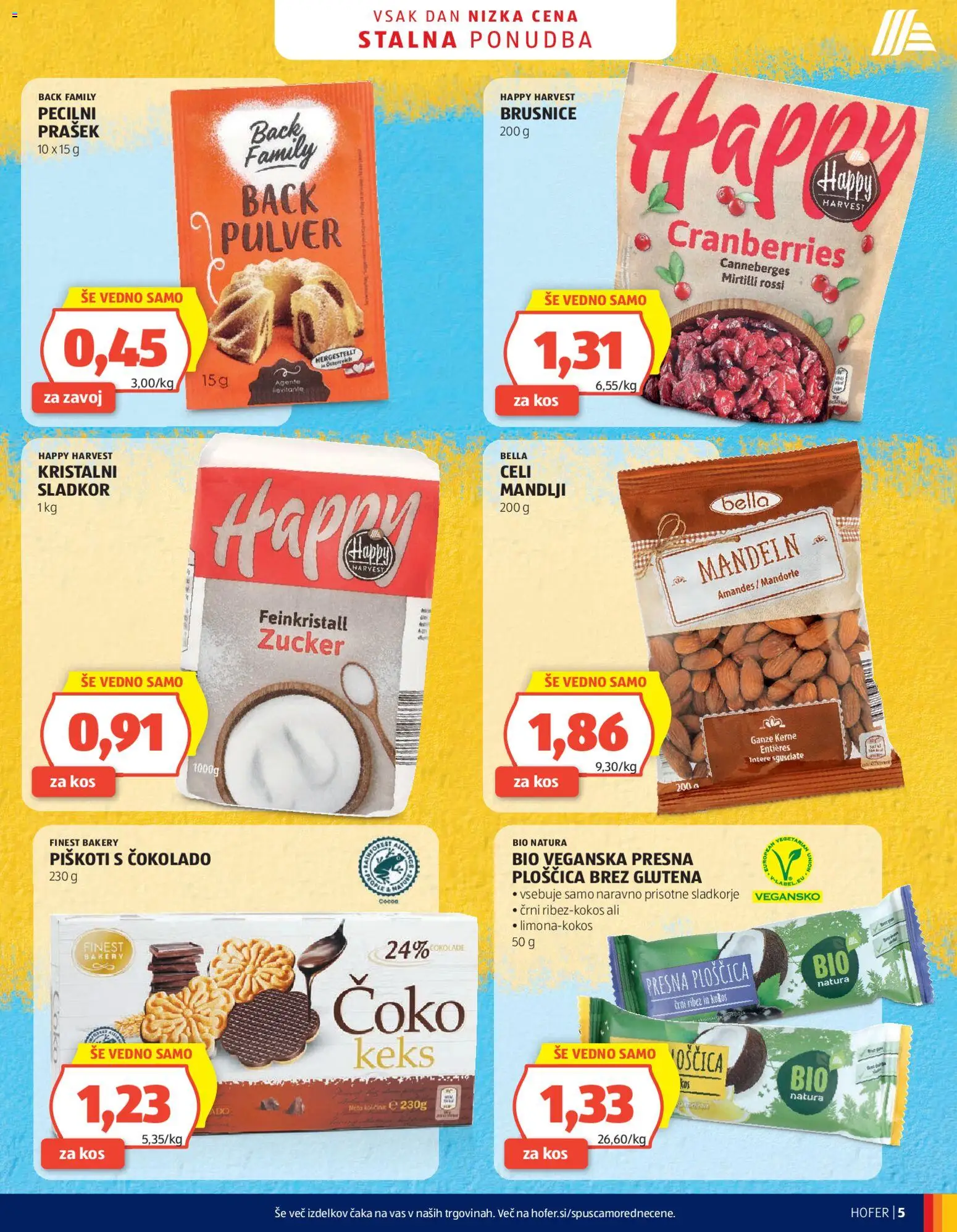 Novi Hofer katalog ponudbe – veljaven od 03.06.2026 | Stran: 5 | Izdelki: Prašek, Mandlji, Ribez, Kos