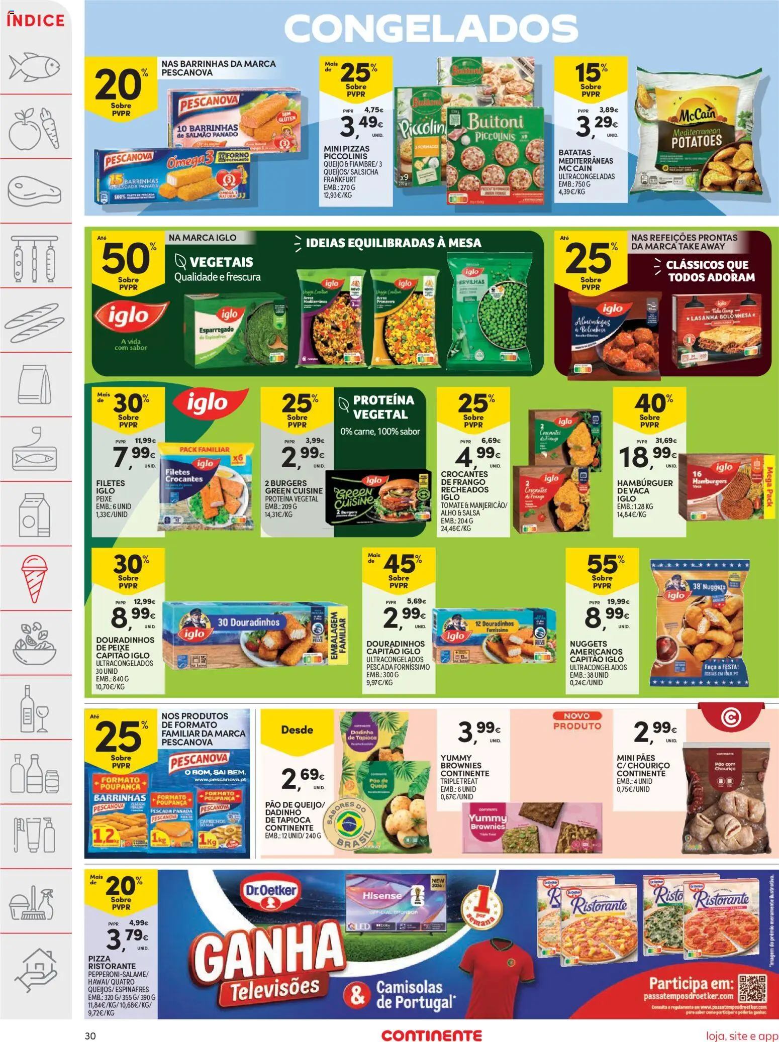 Continente folheto │ válido de 23/06/2026 | Página: 32 | Produtos: Faca, Hambúrguer, Salsicha, Pizza
