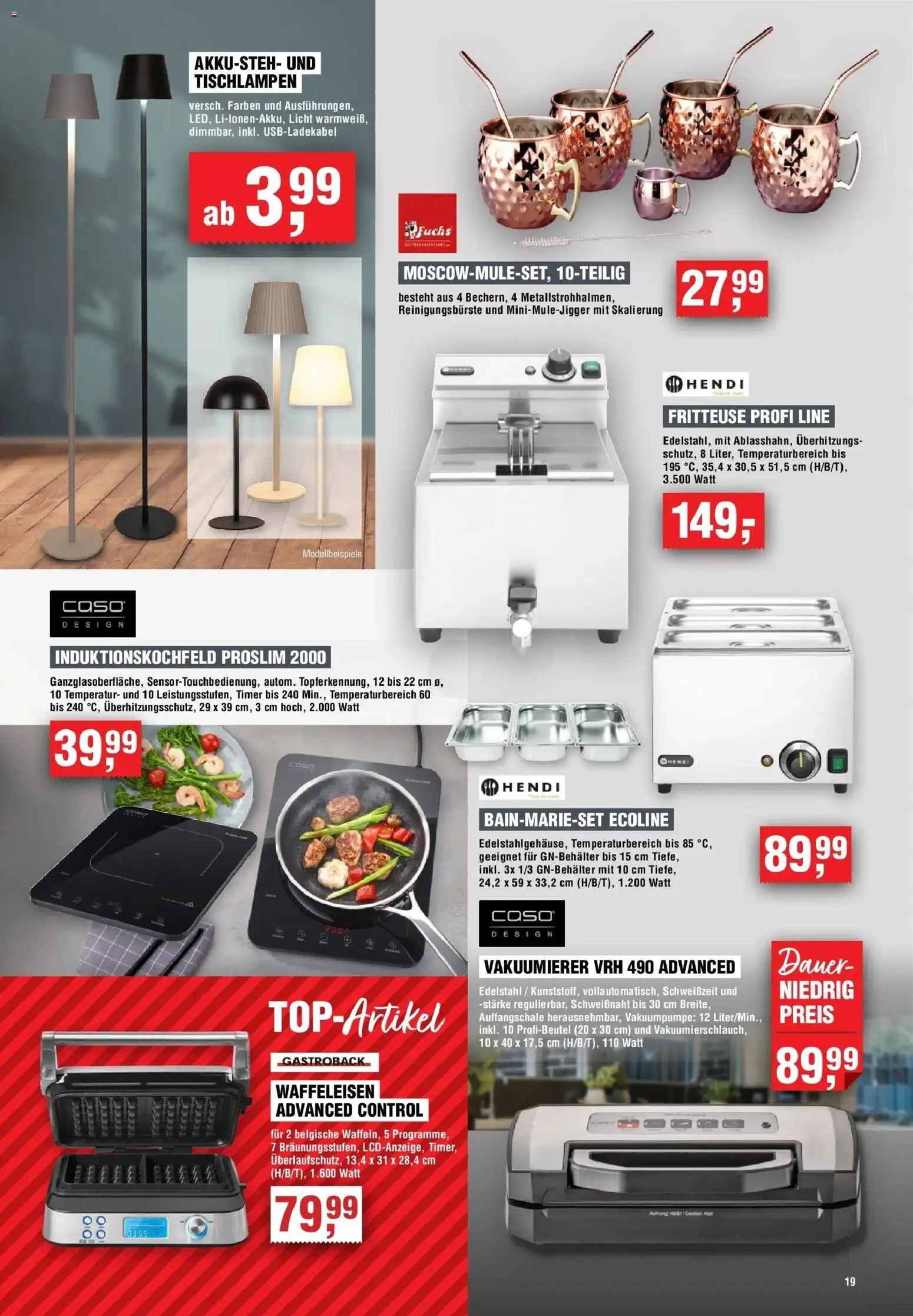 Edeka Prospekt Bochum (ab 20.08.2026) » Angebote Online | Seite: 19 | Produkte: Vakuumierer, Fritteuse, Waffeleisen