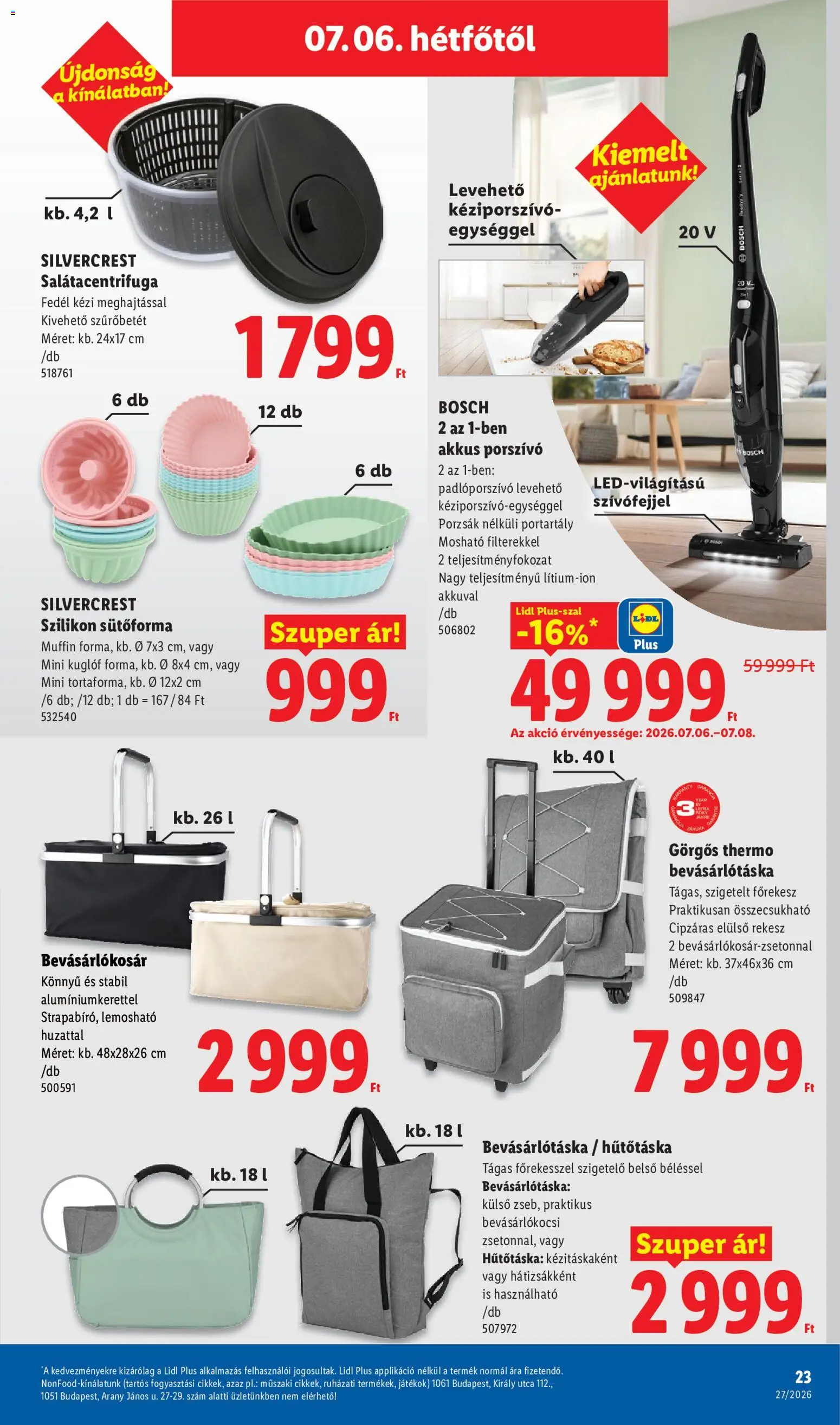 Lidl akciós ujság - amely érvényes a következő dátumtól: 2026.07.02. | Oldal: 23