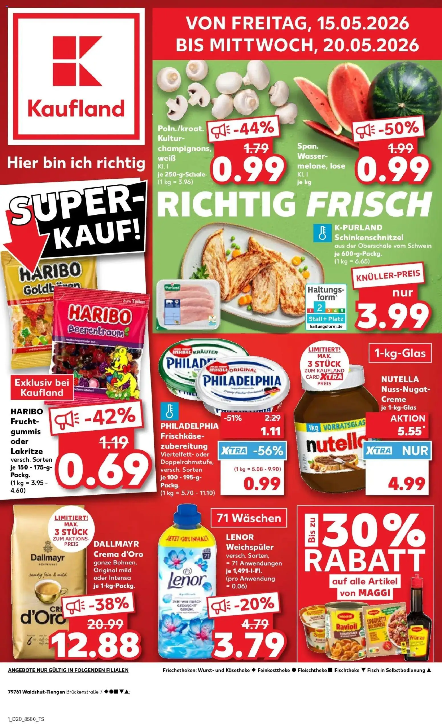 Kaufland Prospekt Waldshut-Tiengen	 – gültig ab 10.05.2026 | Seite: 8 | Produkte: Maggi, Philadelphia, Fisch, Wasser