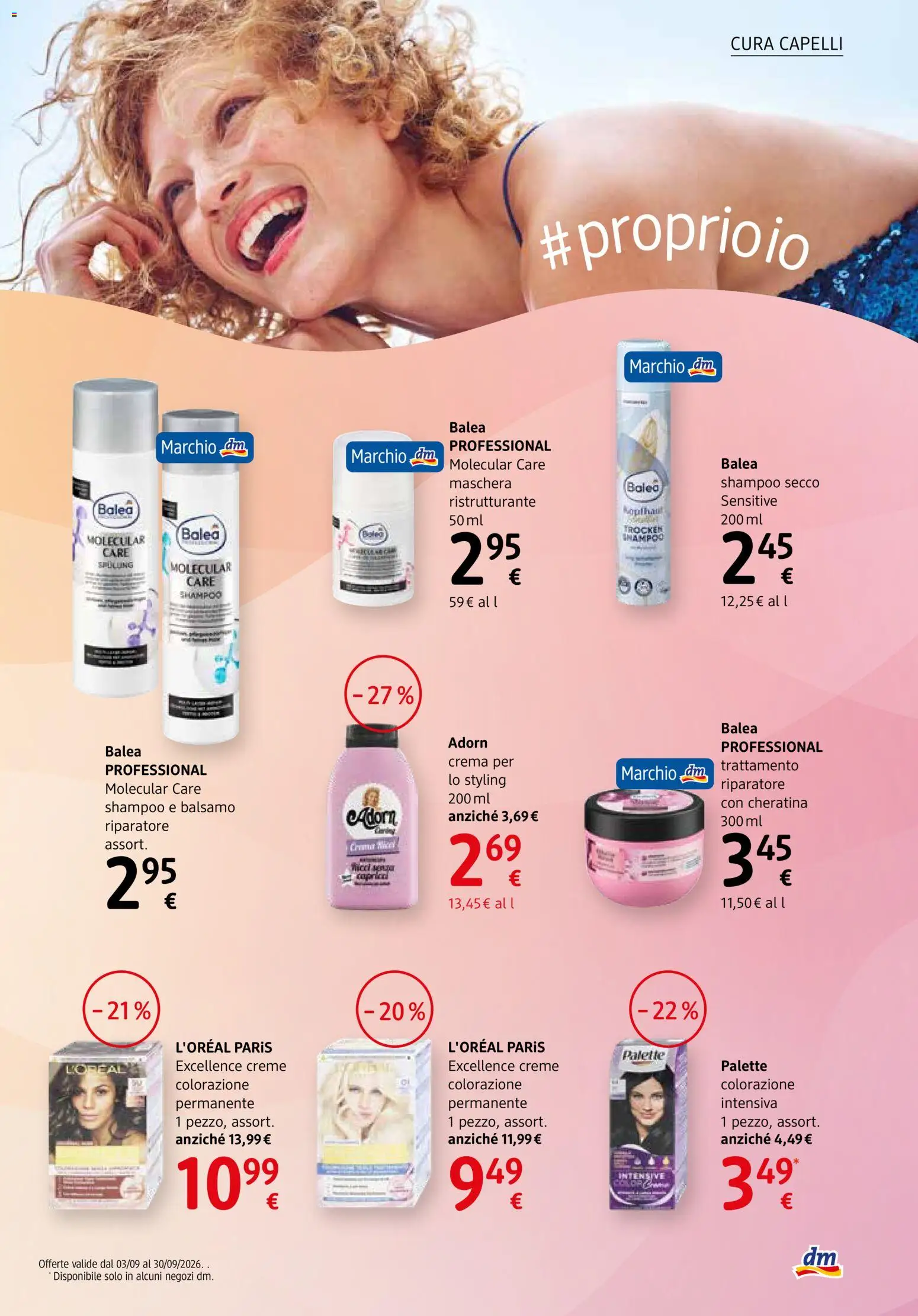 Volantino dm drogerie markt del 03/09/2026 | Pagina: 7 | Prodotti: Shampoo, Balsamo, Crema, Maschera