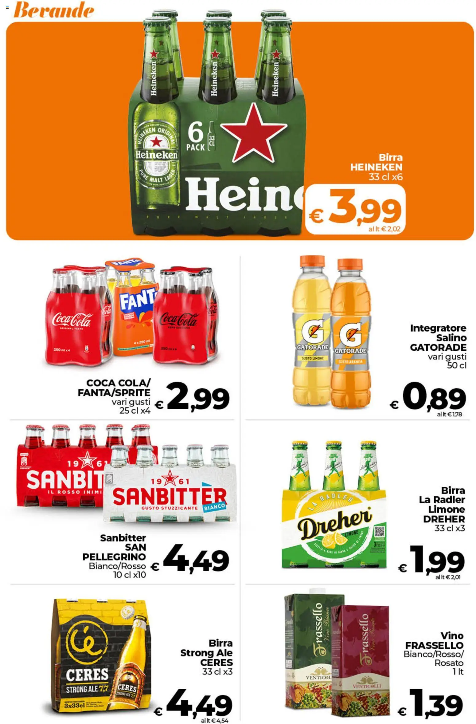 Volantino Ipercoop del 11/08/2026 | Pagina: 47 | Prodotti: Birra, Heineken, Radler, Vino bianco