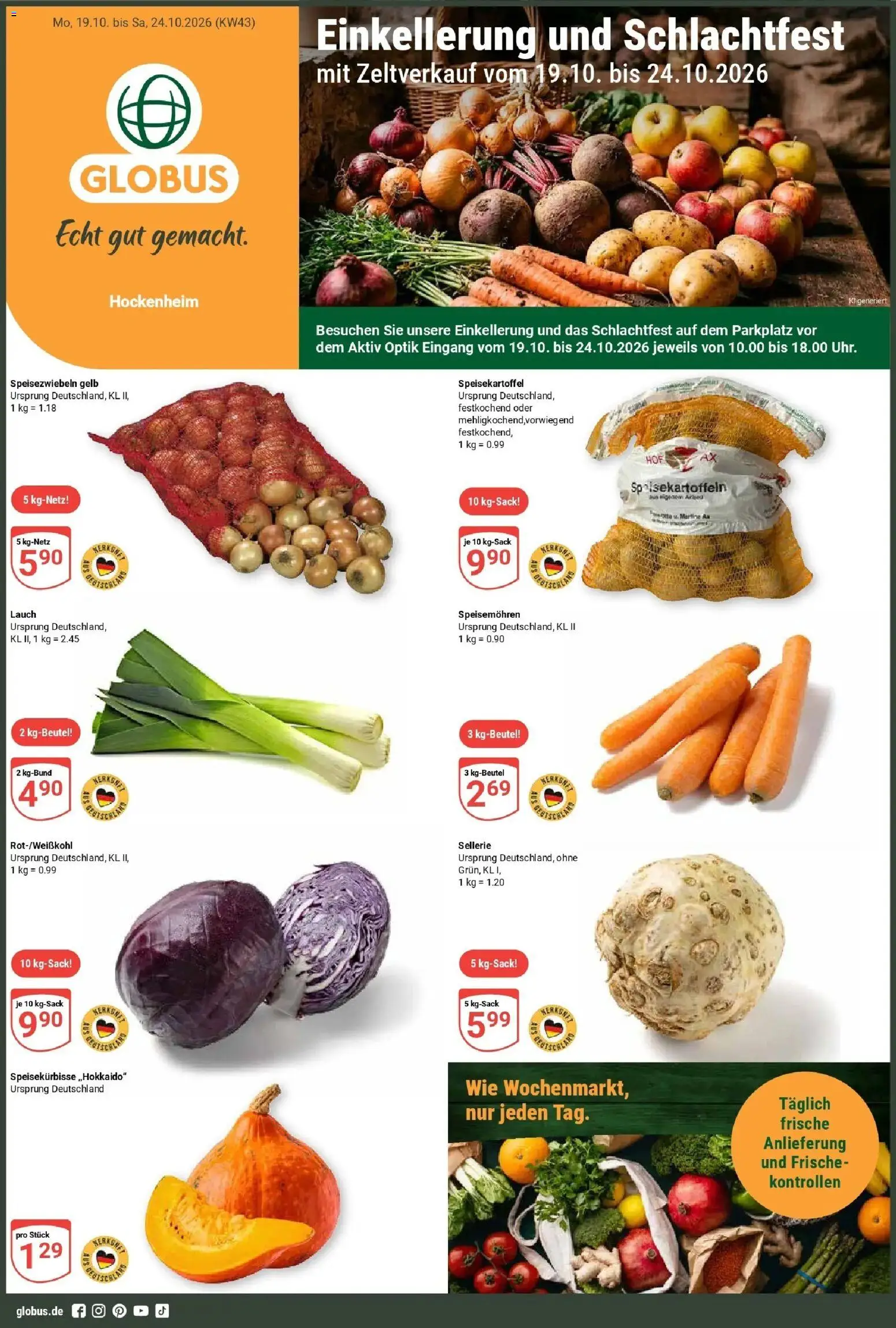 Globus Prospekt Hockenheim (ab 19.10.2026) » Angebote online | Seite: 1 | Produkte: Lauch