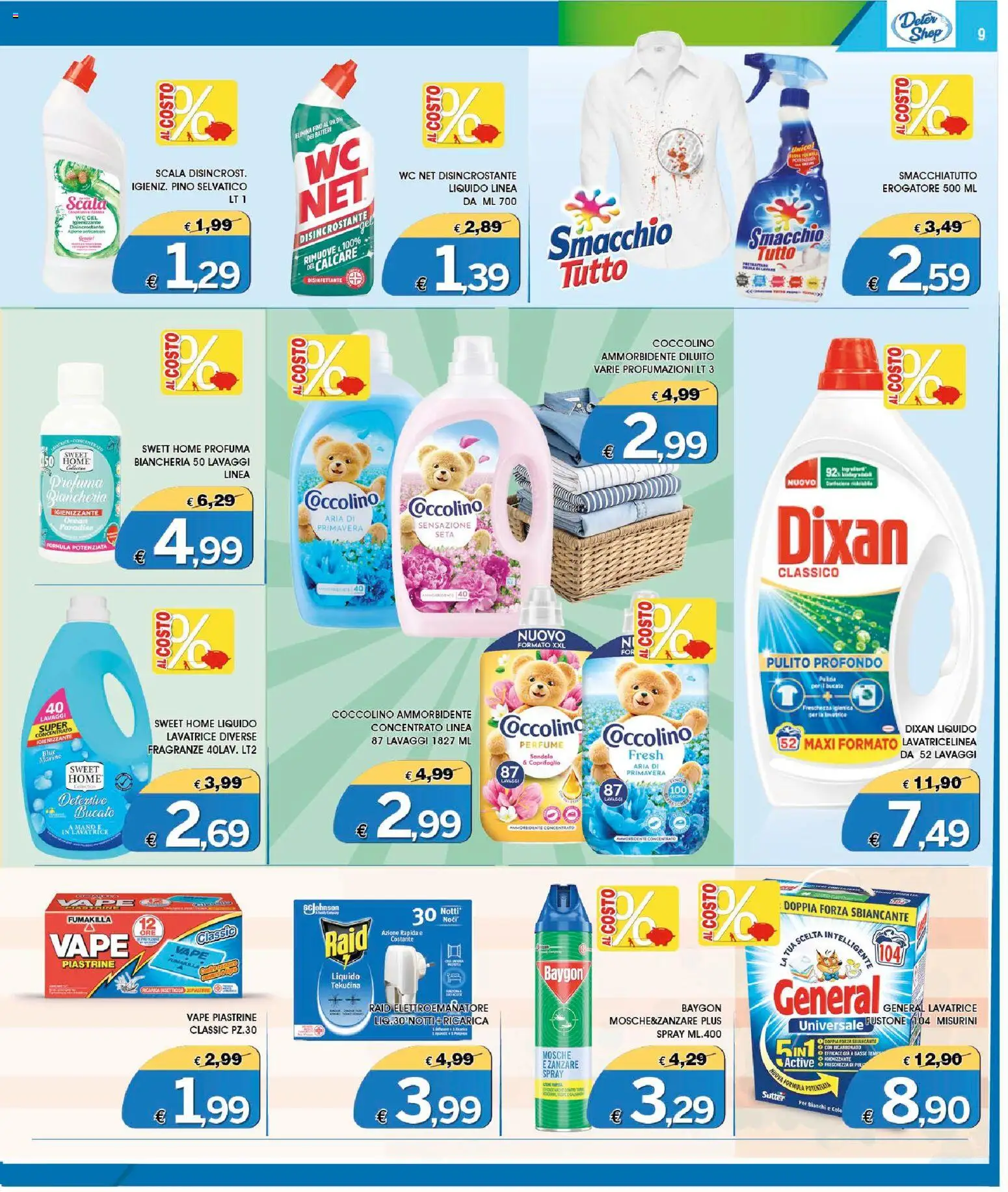 Volantino Deter Shop del 01.06.2026 | Pagina: 9 | Prodotti: Bicarbonato, Lavatrice, Insetticida, WC