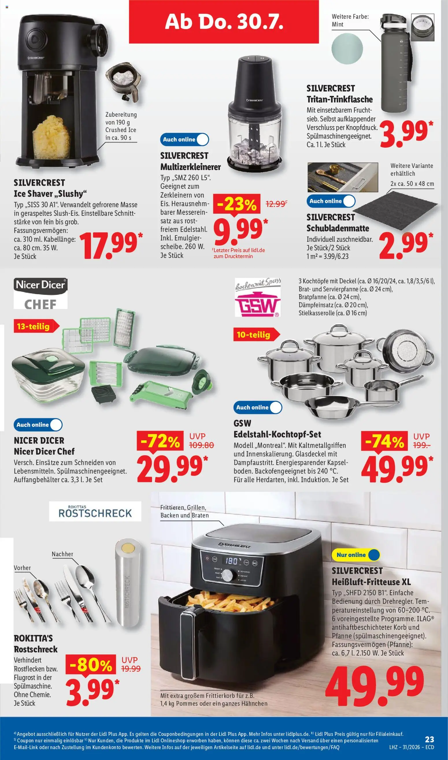 Lidl Prospekt – gültig ab 27.07.2026 | Seite: 39 | Produkte: Hahnchen, Korb, Pommes, Heißluftfritteuse
