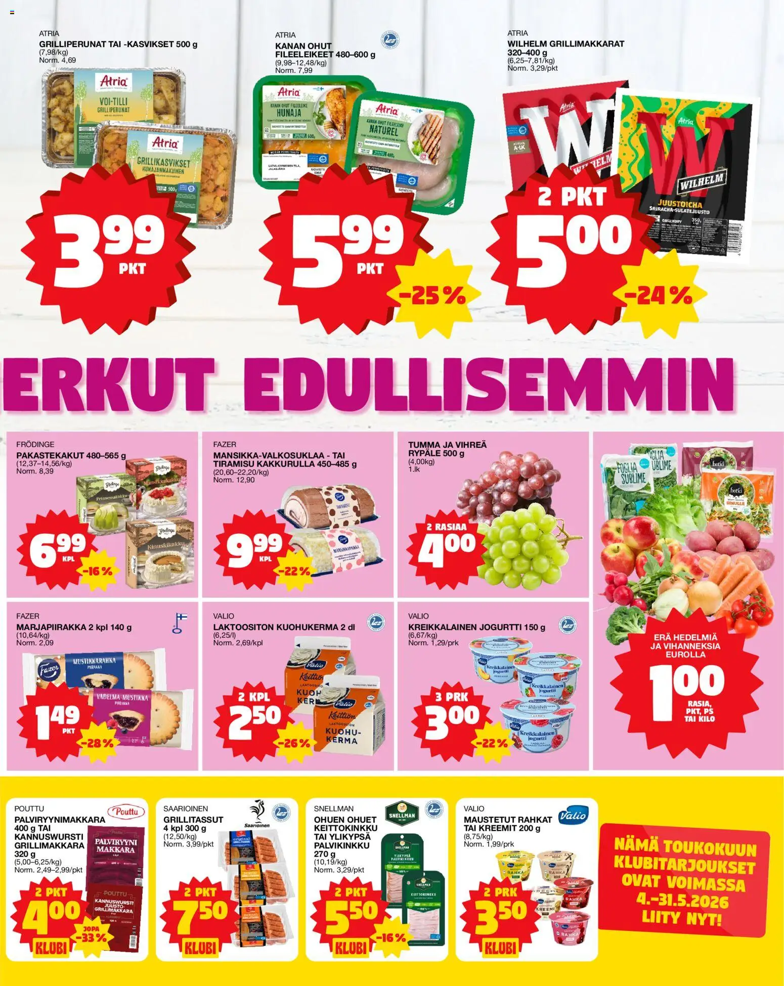 Tokmanni Ruokatarjoukset – voimassa 07.05.2026 alkaen | Sivu: 3 | Tuotteet: Makkara, Mustikka, Keittiö, Kreikkalainen jogurtti