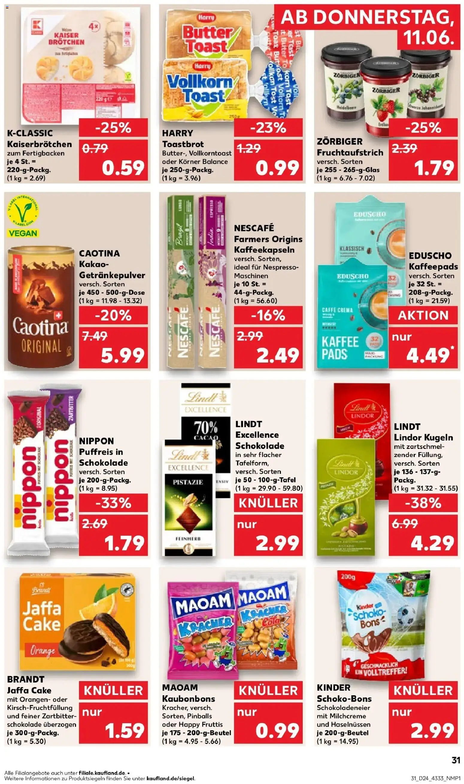 Kaufland Prospekt Greifswald – gültig ab 08.06.2026 | Seite: 40 | Produkte: Nescafe, Butter, Toast, Orangen
