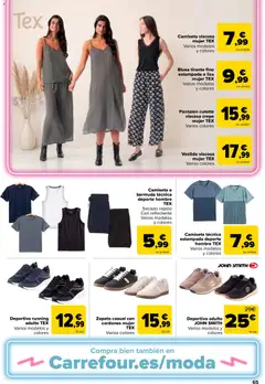 Vista previa Blusa tirante fino estampada o lisa mujer TEX, Blusa tirante fino estampada o lisa mujer TEX Varios modelos y colores válido desde el 28/07/2026 | Página: 76