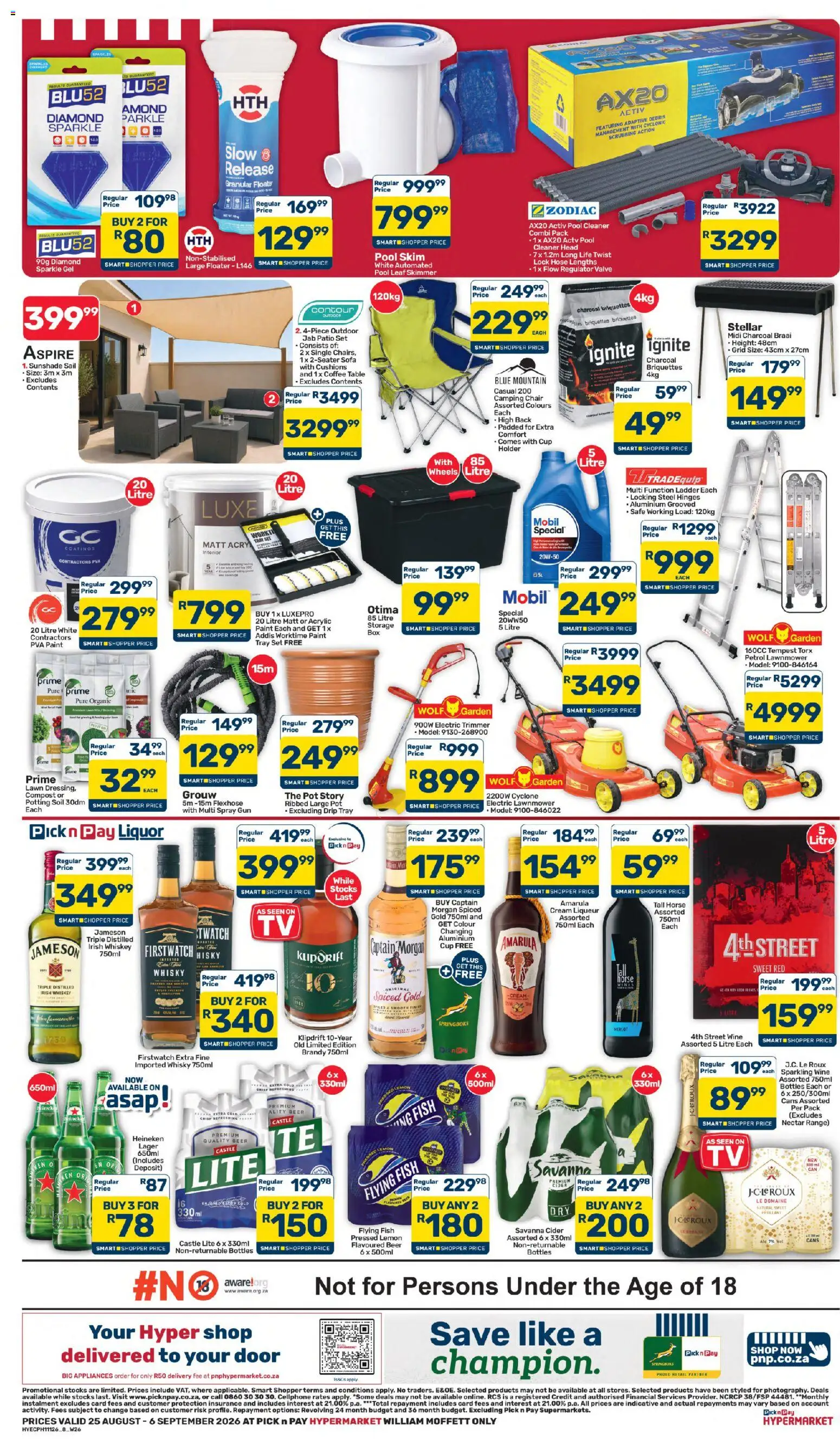 New Pick n Pay catalogue – valid from 25/08/2026 | Page: 8 | Products: Tray, Coffee table, Table, Chair